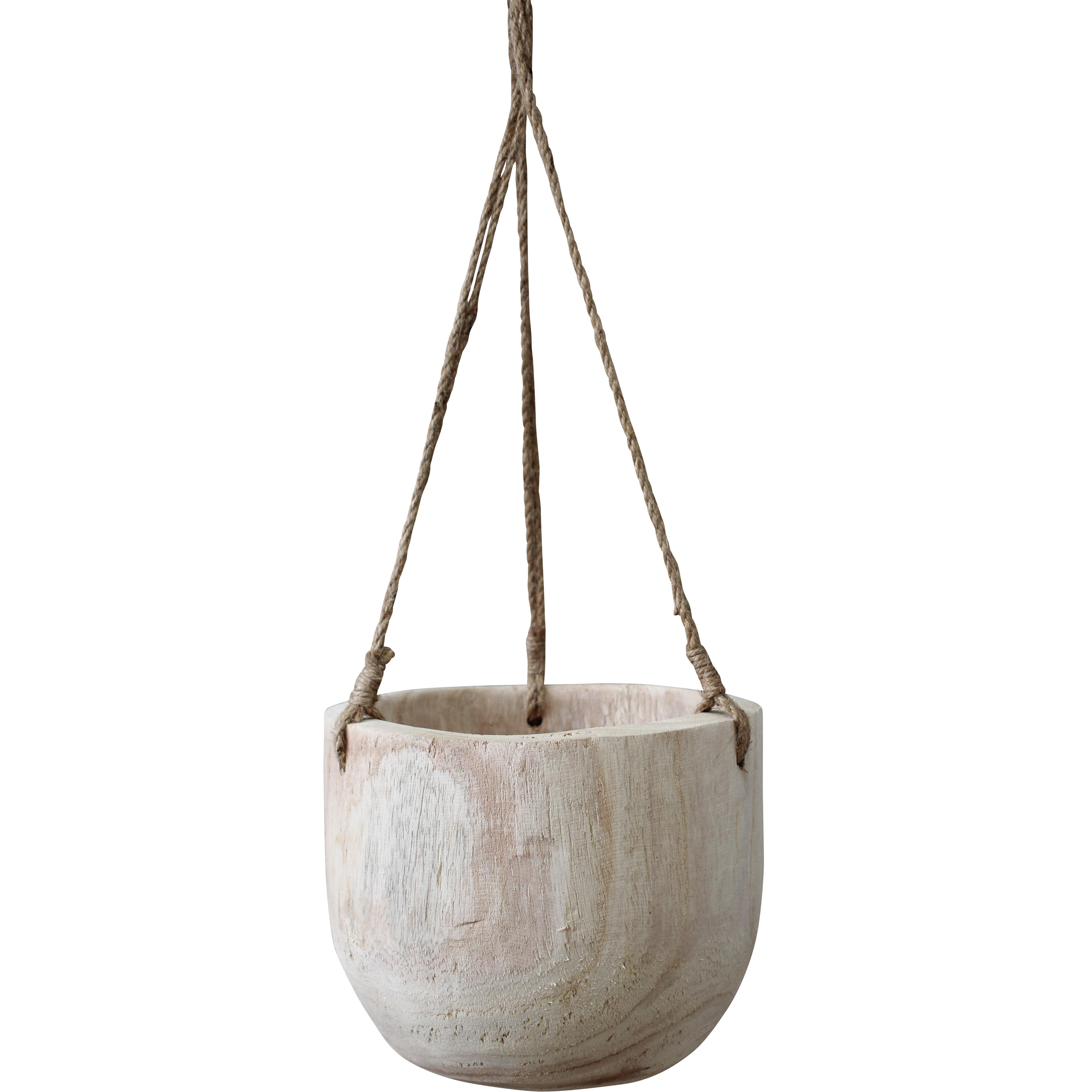 Hanging Timber Planter Peru Med