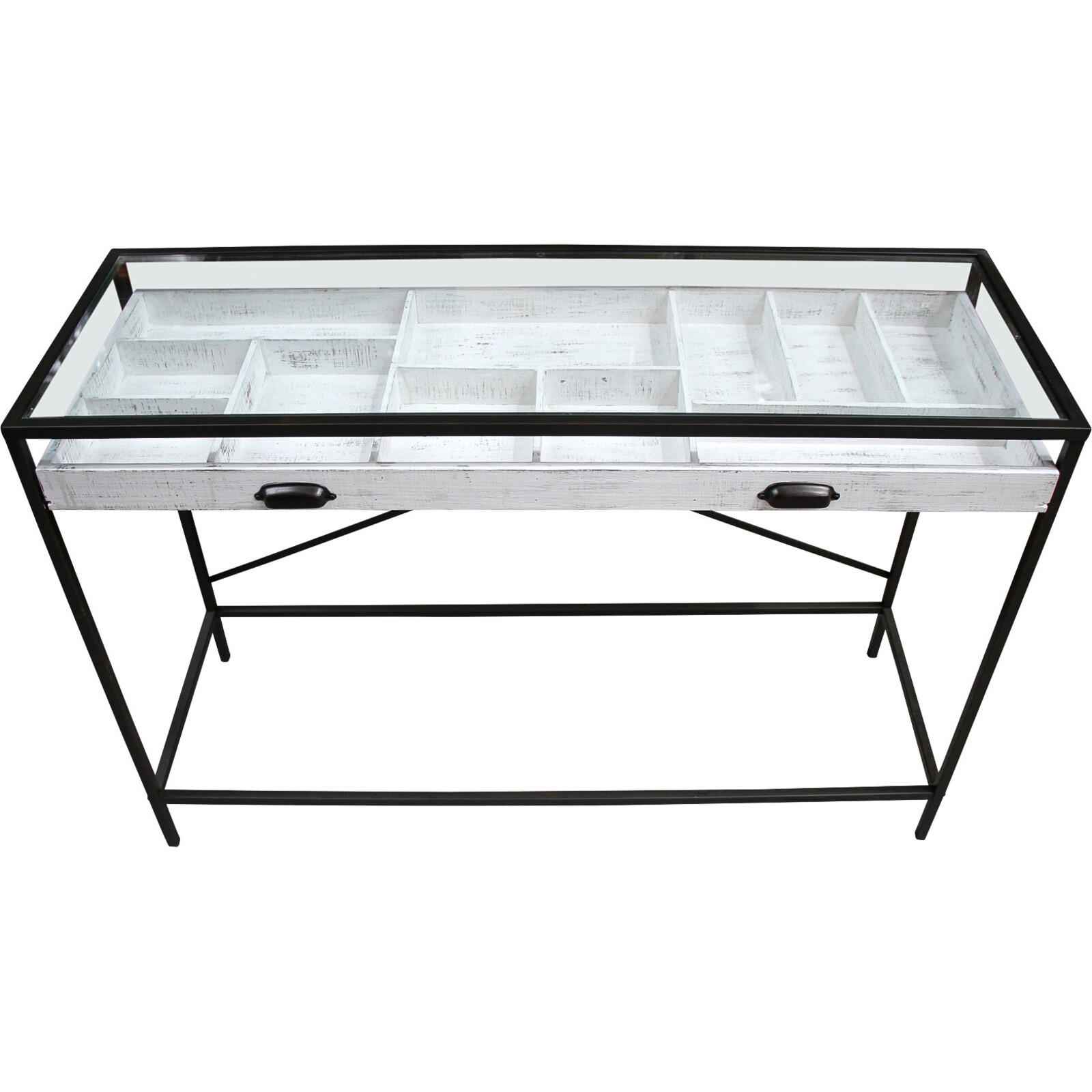 Console Display Drawer White