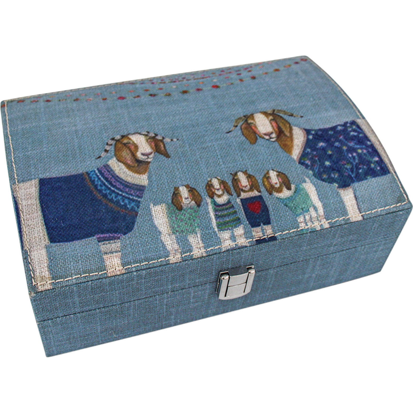 Jewellery Box Goat Family