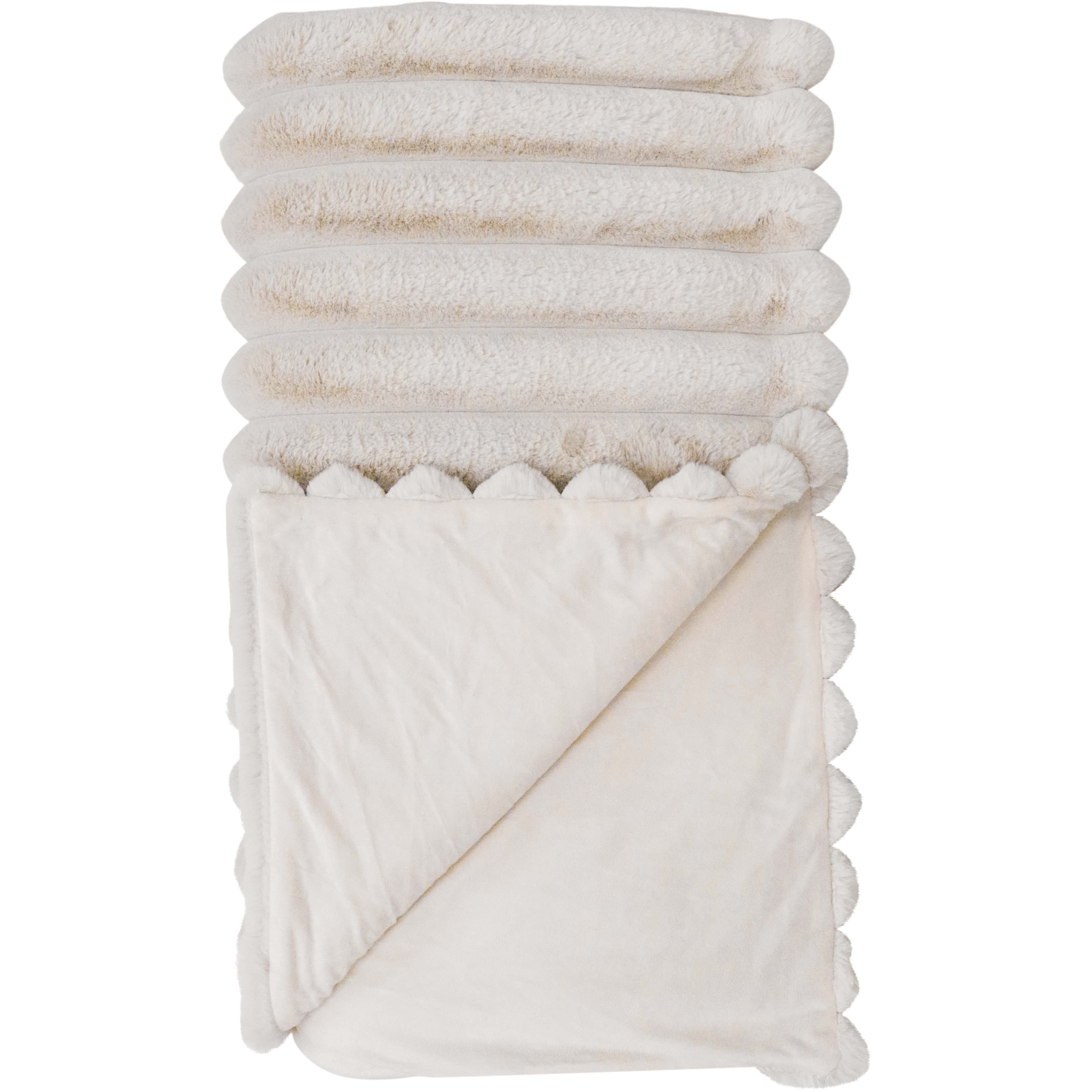 Puffer Faux Fur Blanket Hampton