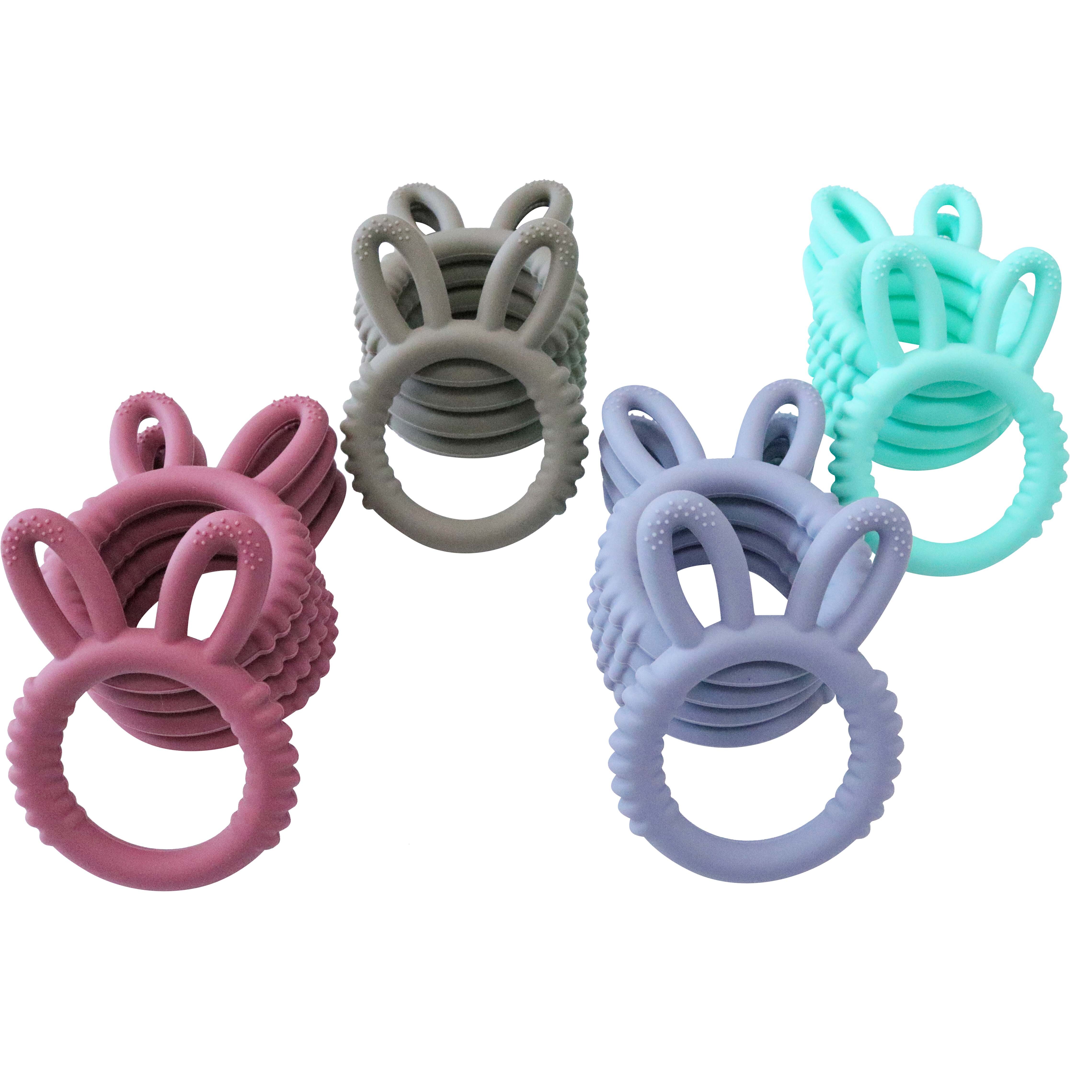 Teether Toy Asstd Bunny Ring