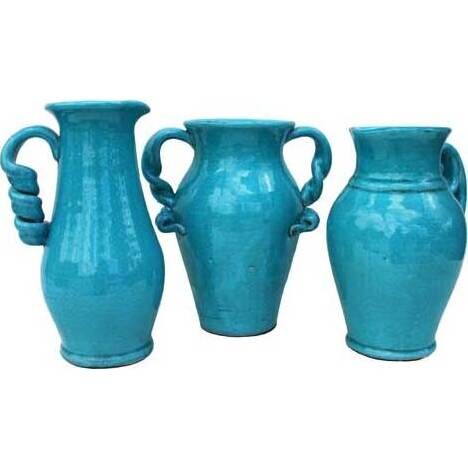 Handle Urn Turquoise