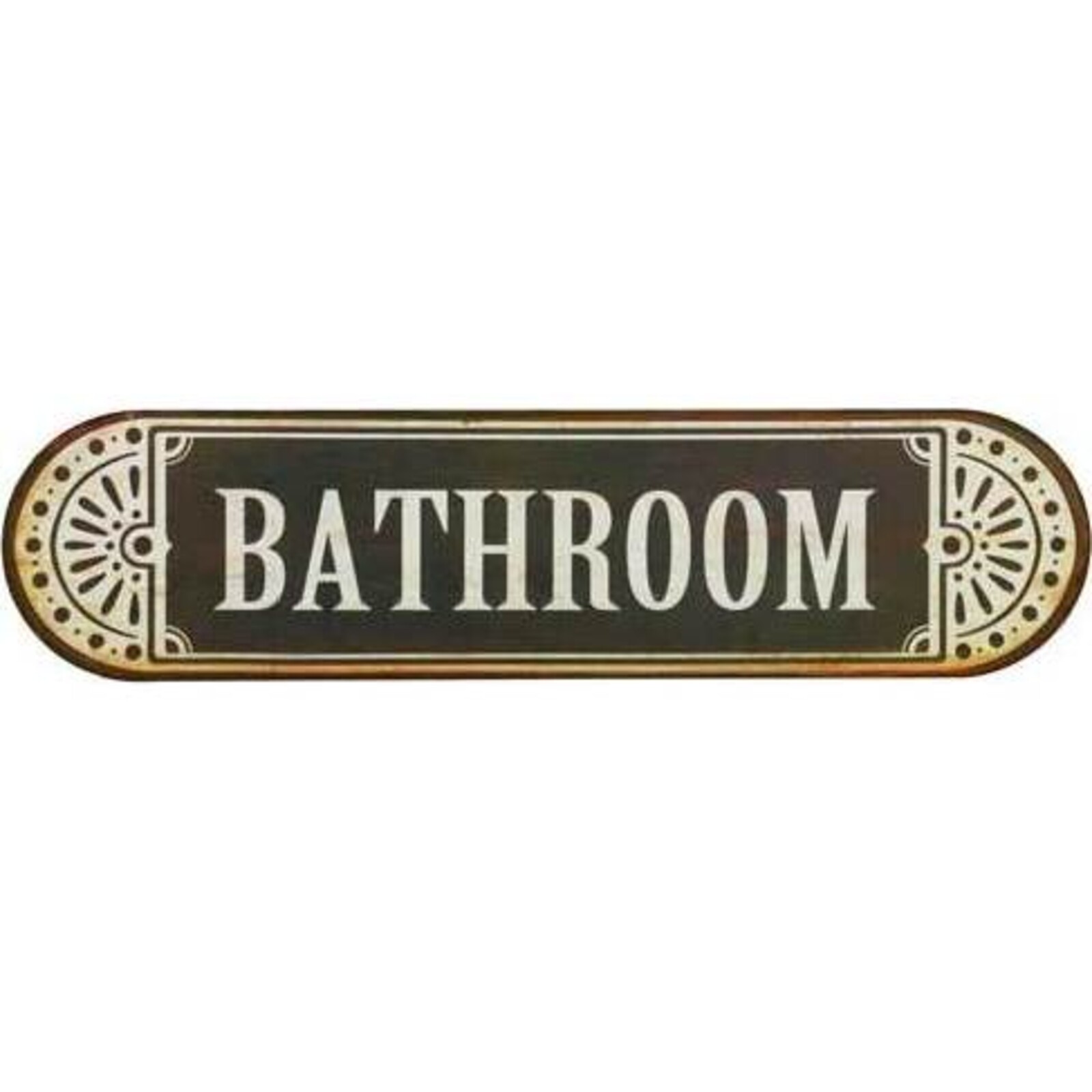 Tin Sign Bathroom GREY