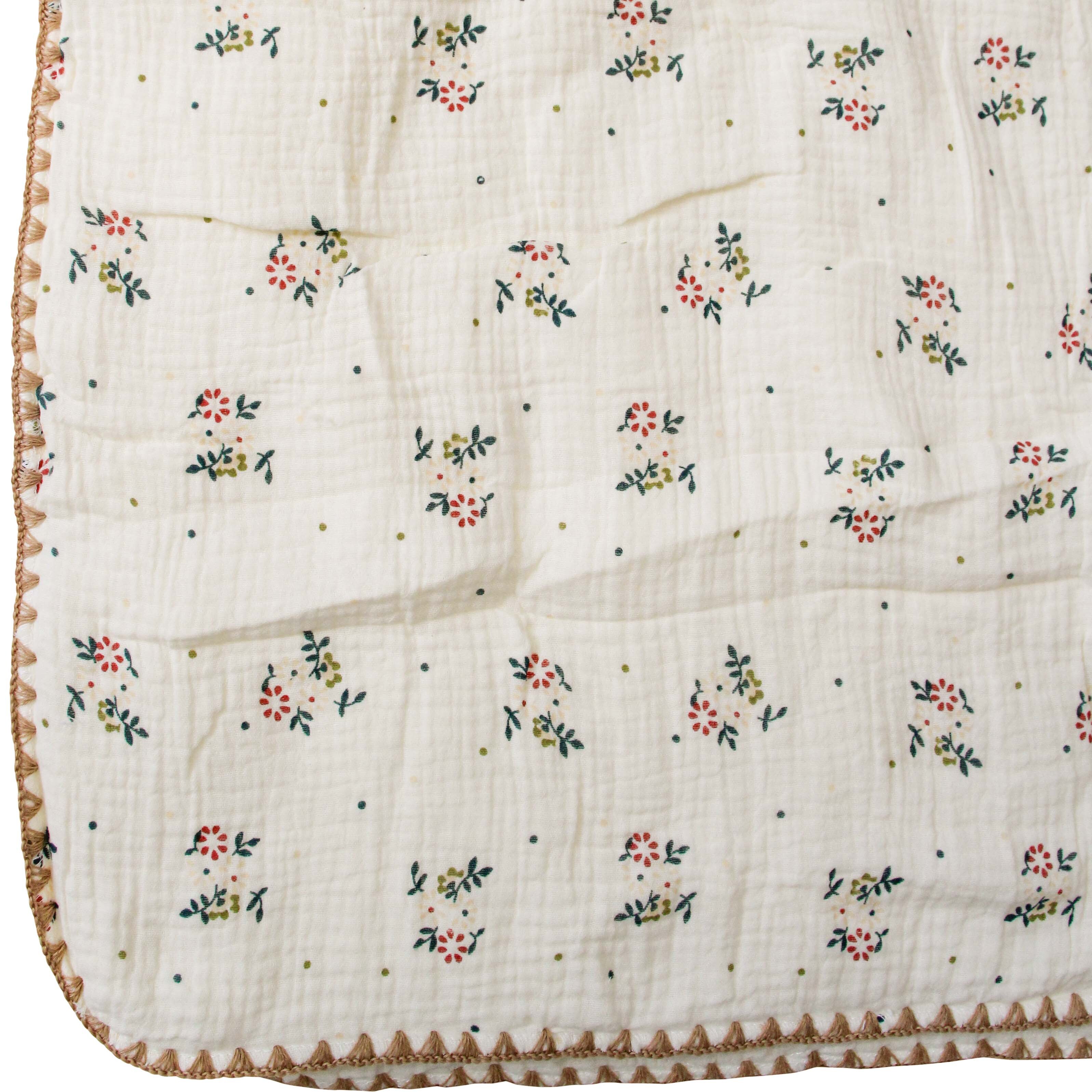 Cot Blanket Boho Floral