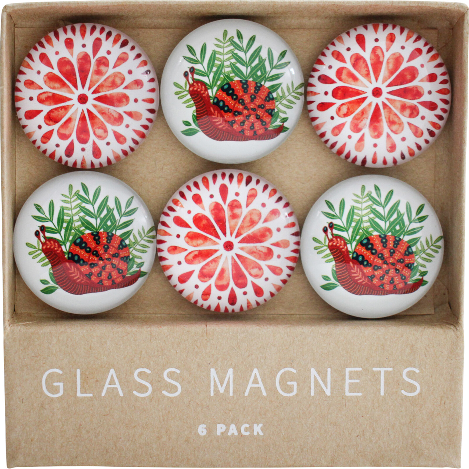 Glass Magnets Garden GloryS/6