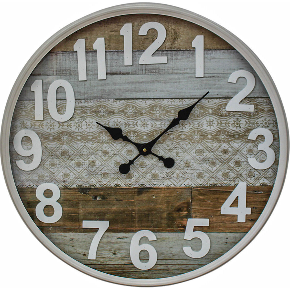  Metal Frame Clock M/Media Nat