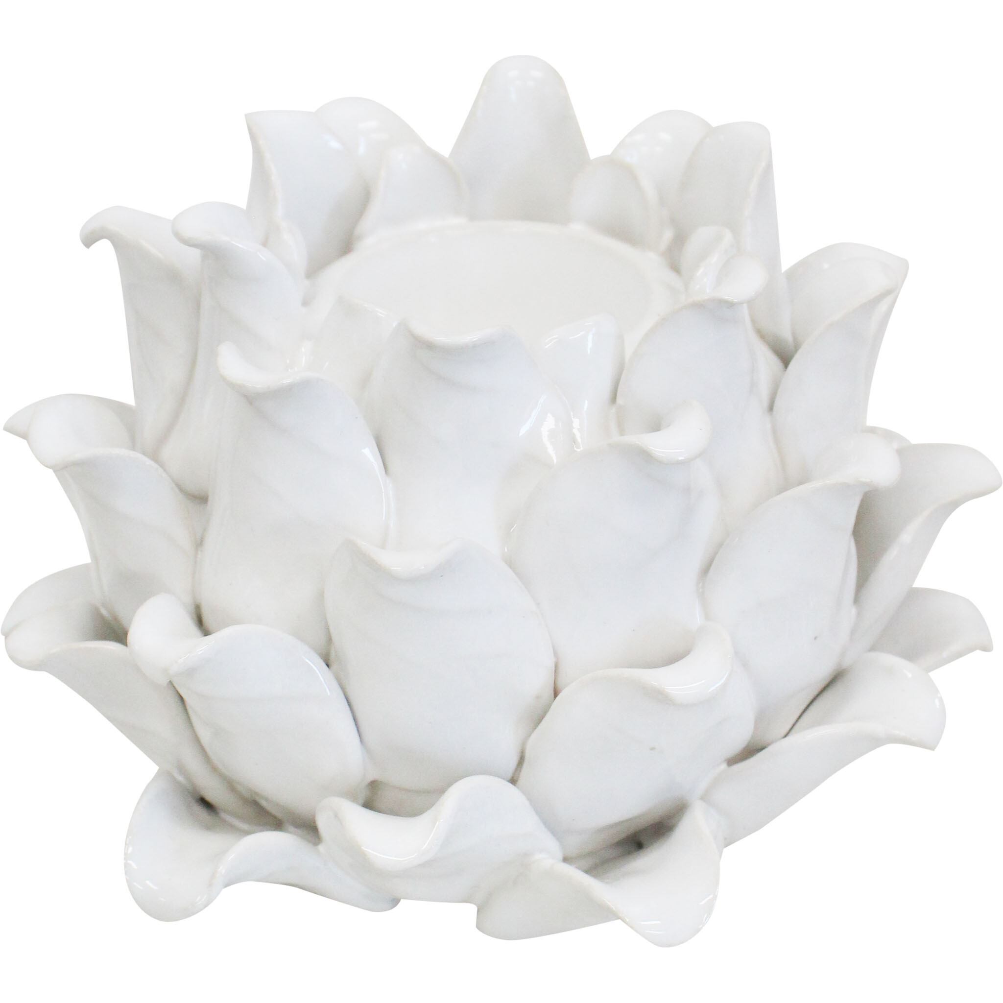 Succulent Flora Tealight Holder Ivory