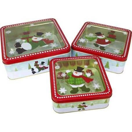 Cake Tin Snowman S/3