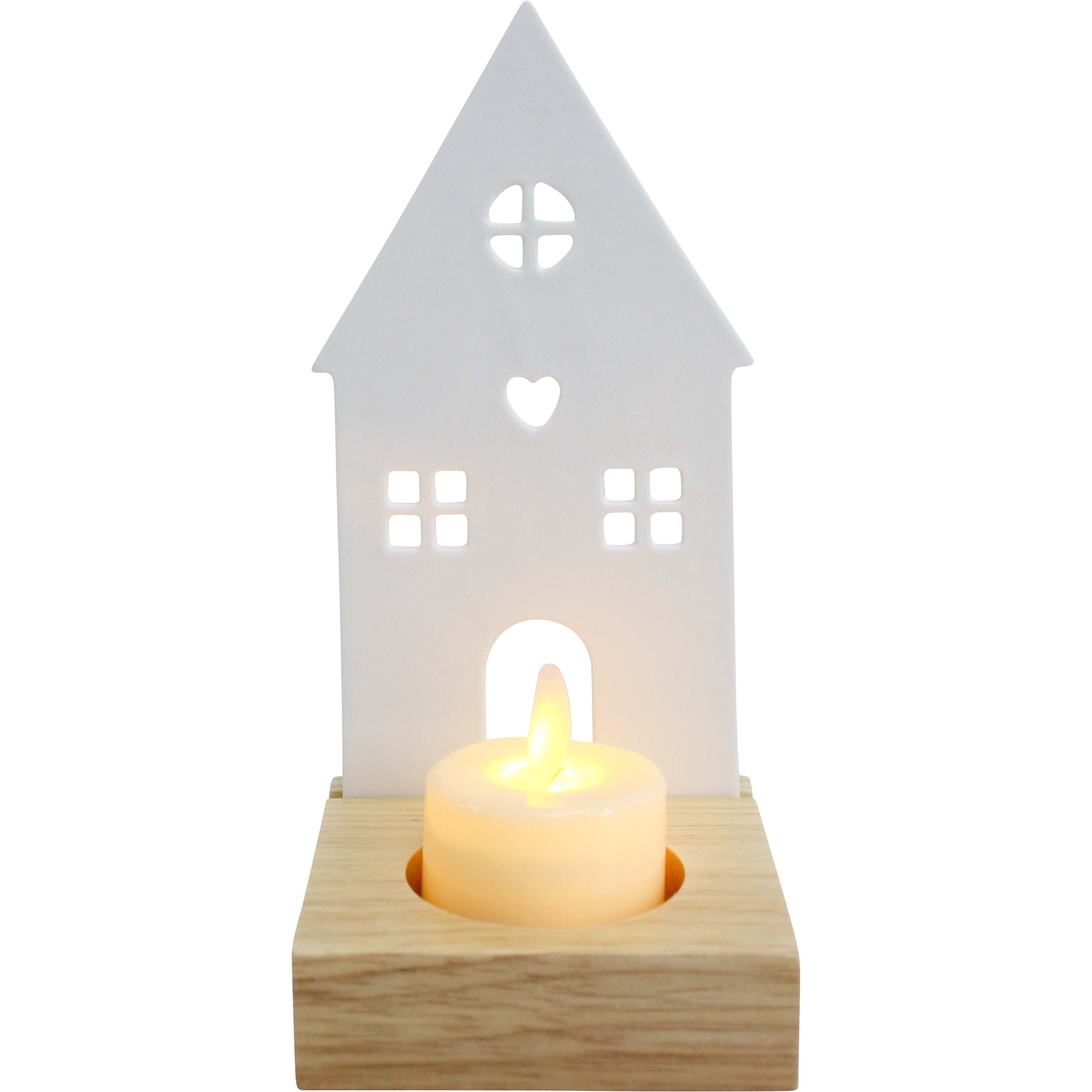 Porcelain Tealight Holder House Heart