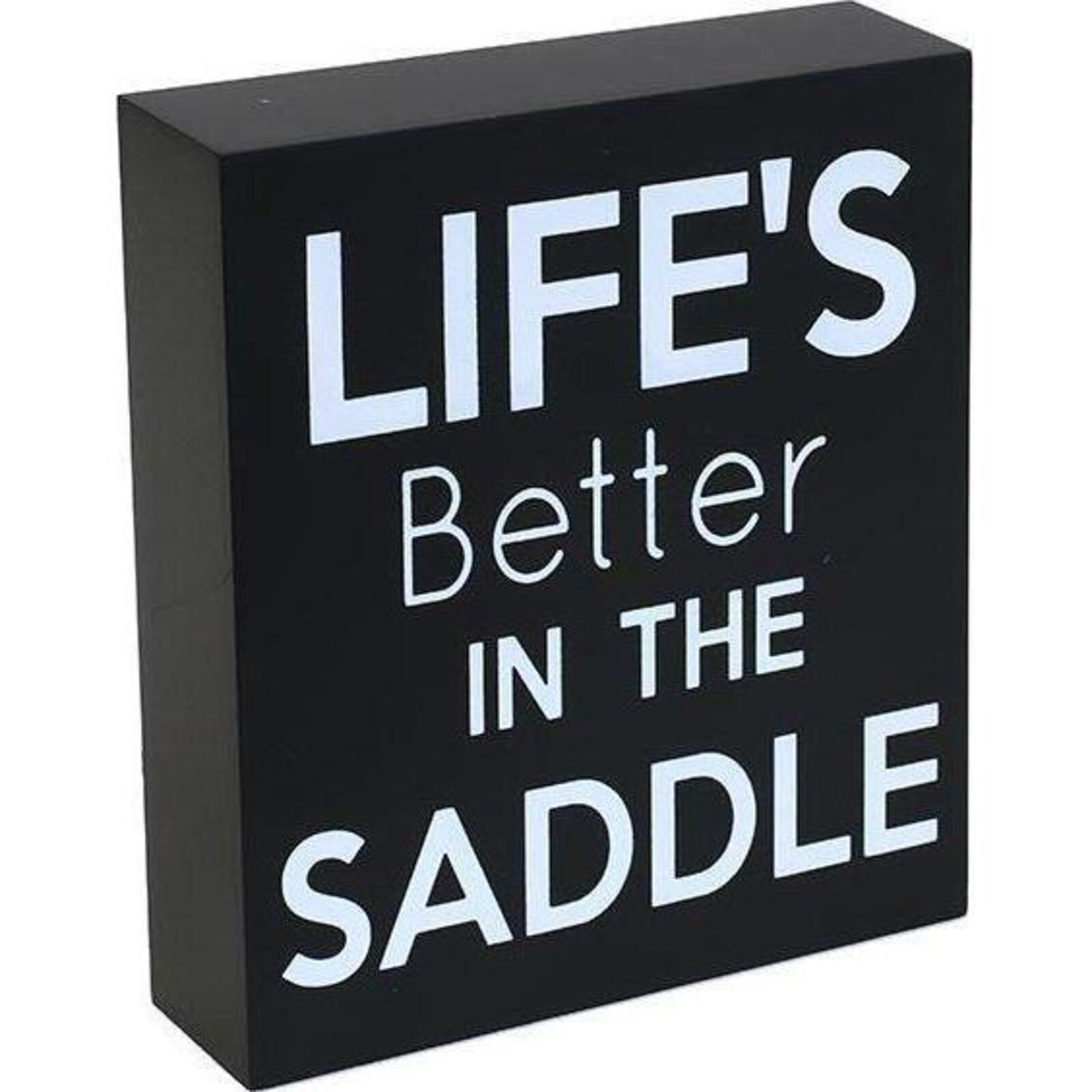 Standing Sign In a Saddle