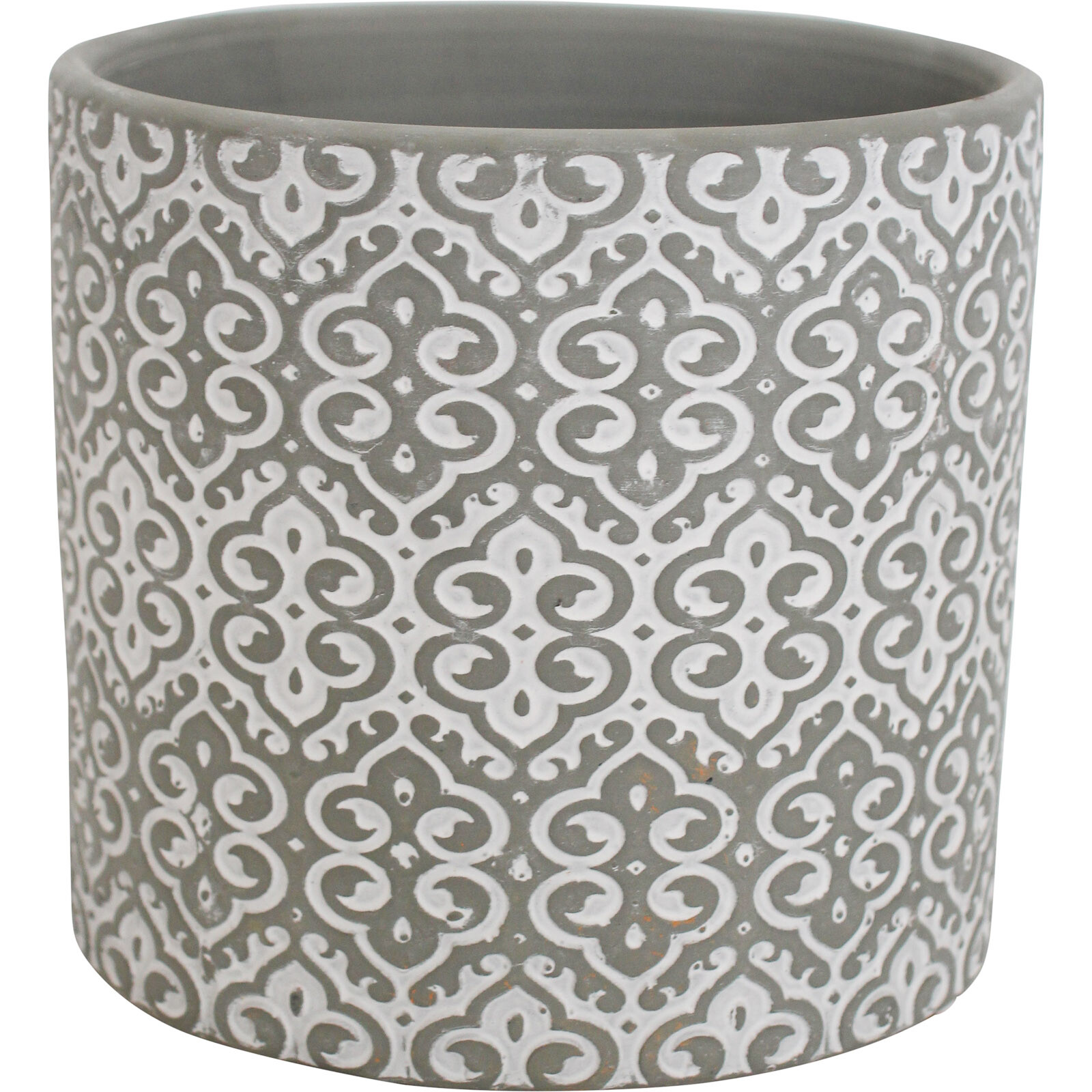 Planter Scroll Grey