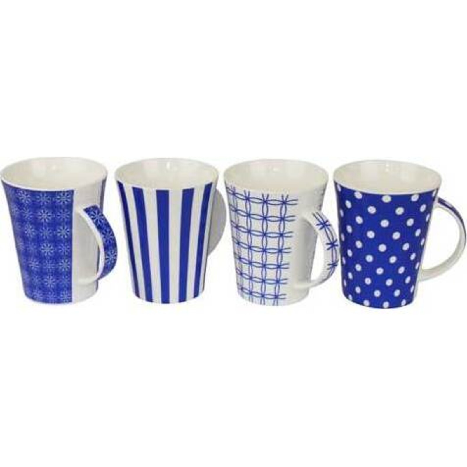 Coffee Mugs Blue Kitchen assorted 4