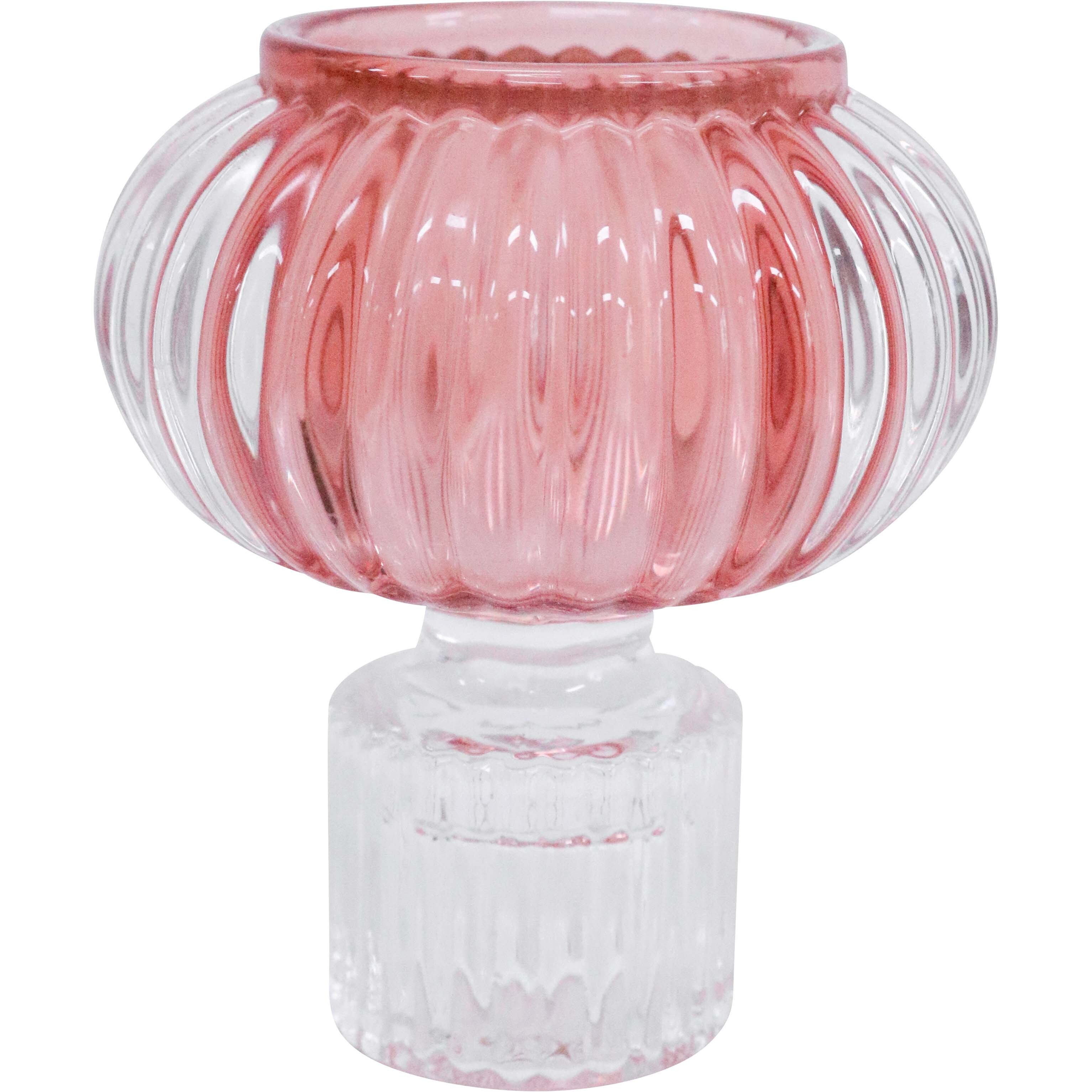 Double Sided Stackable Candle Holder Pink