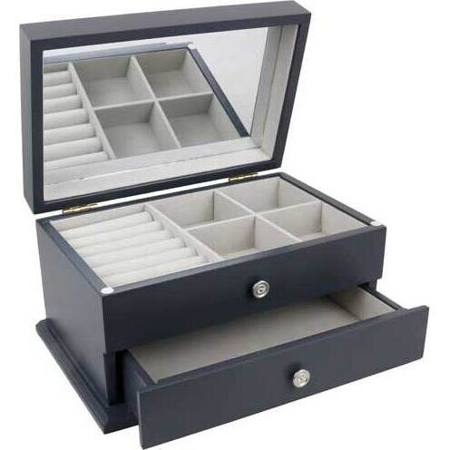 Mirror Jewellery Box Charcoal