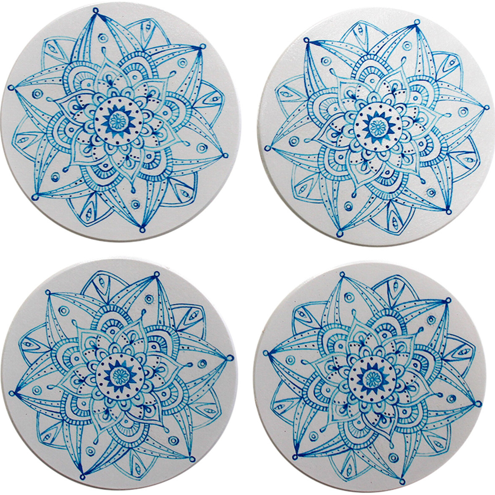 Coasters Blue Mandala
