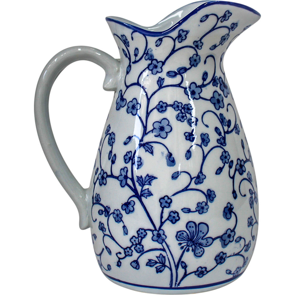 Jug Large Blue & White Petite