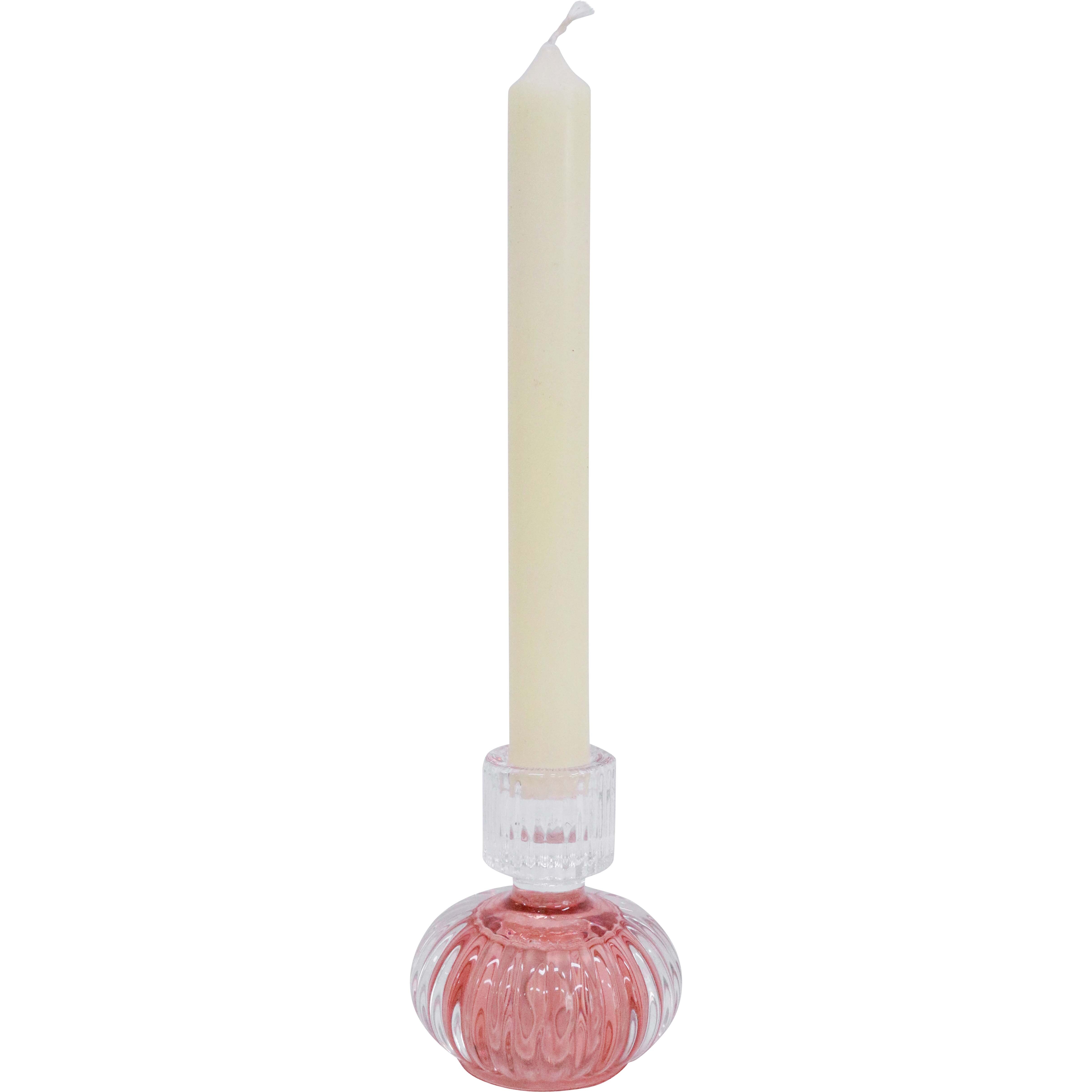 Double Sided Stackable Candle Holder Pink