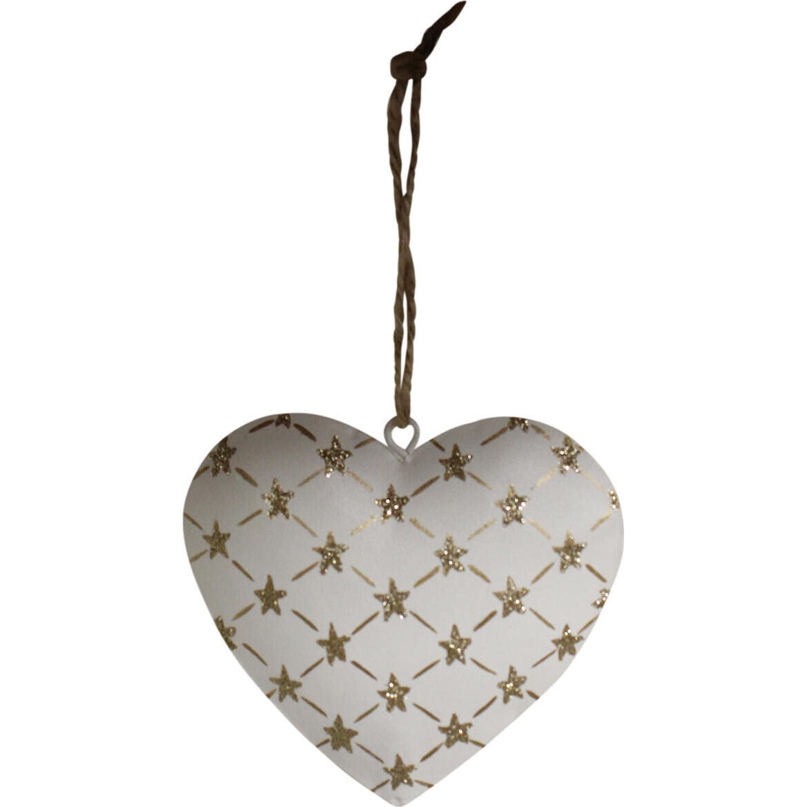 Hanging Heart Gold Stars