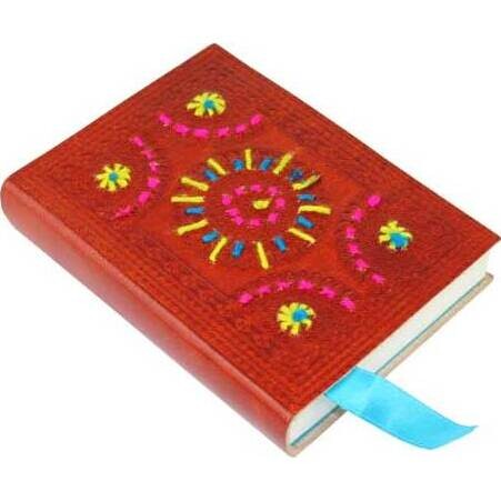 Leather Note Book Star Stitch