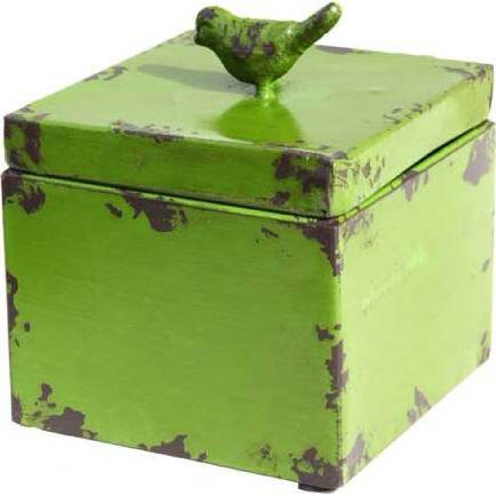 Tin Box Green Oiseau