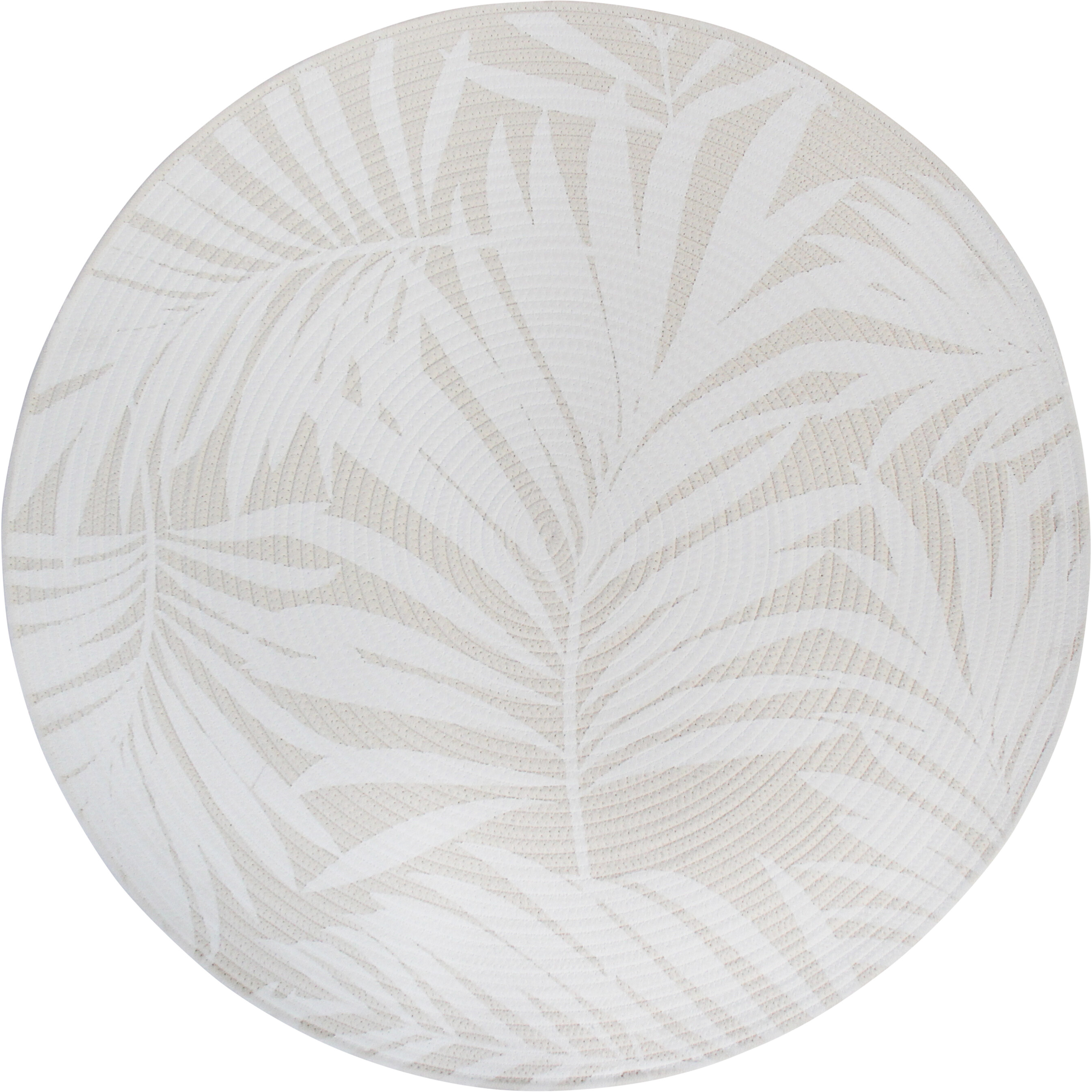 Mat 80cm Leaf White