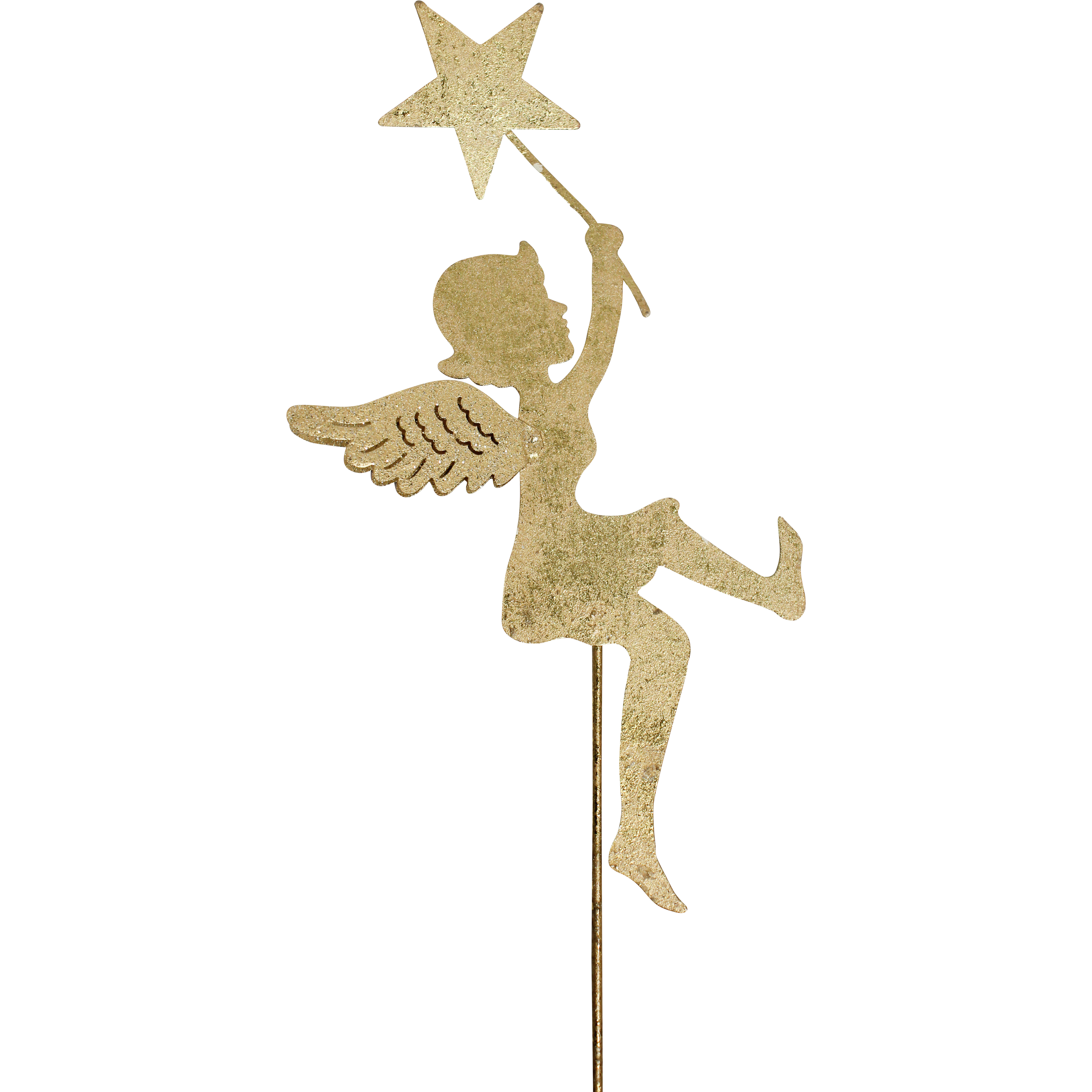 Pot Stake Cherub Gold Star