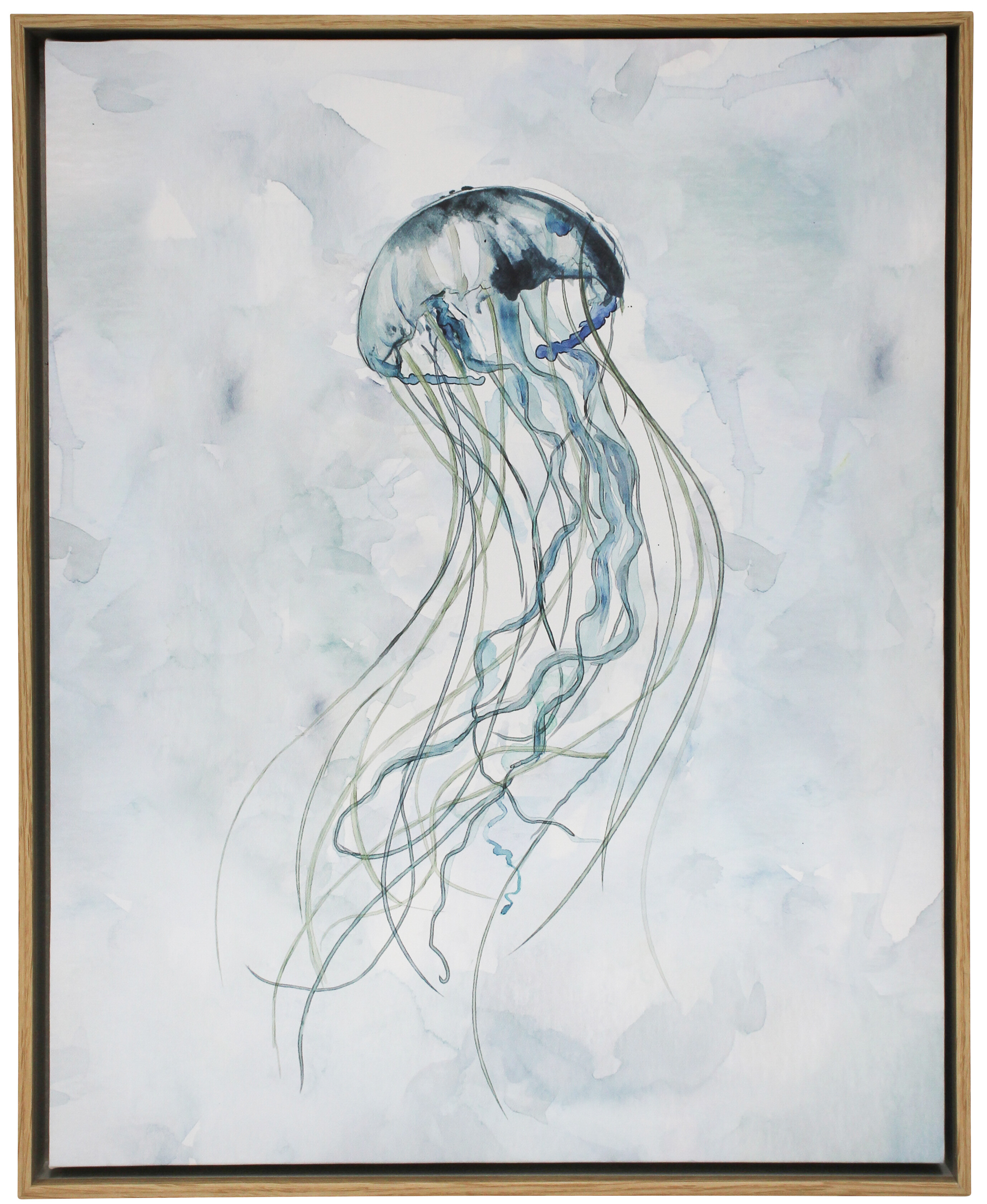 Framed Canvas Jellyfish