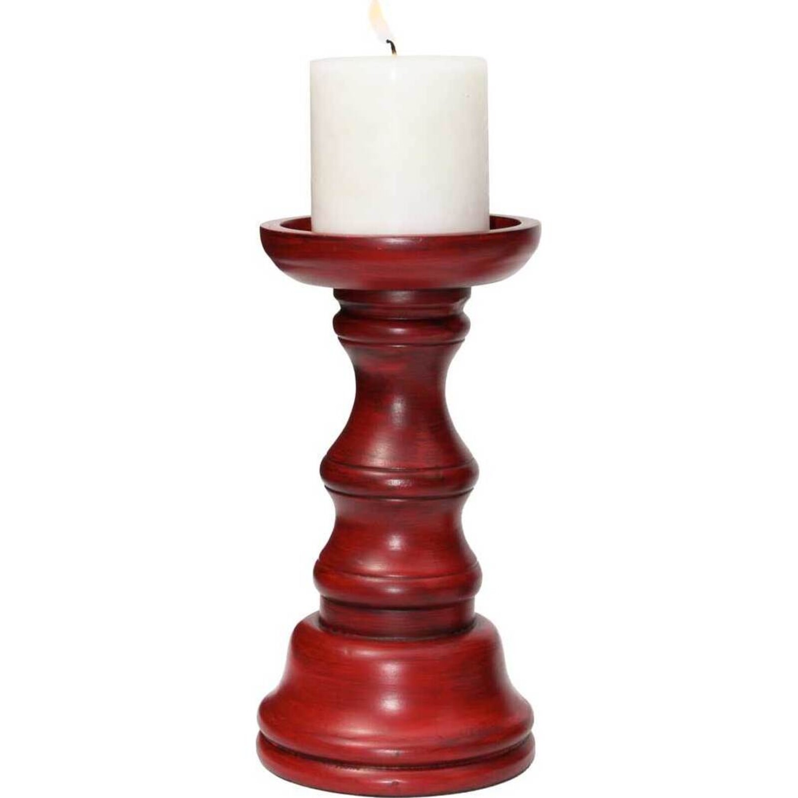 Candlestick - Rustic Red Small