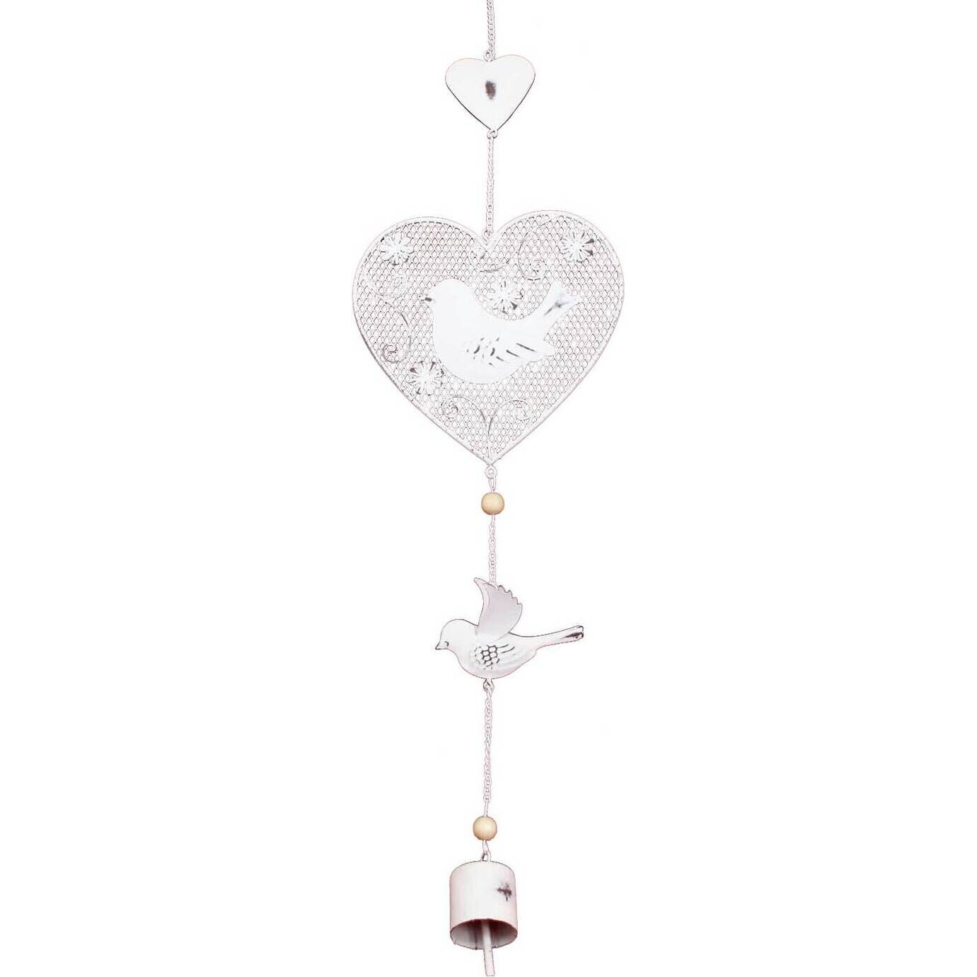 Hanging Bird Mesh Heart