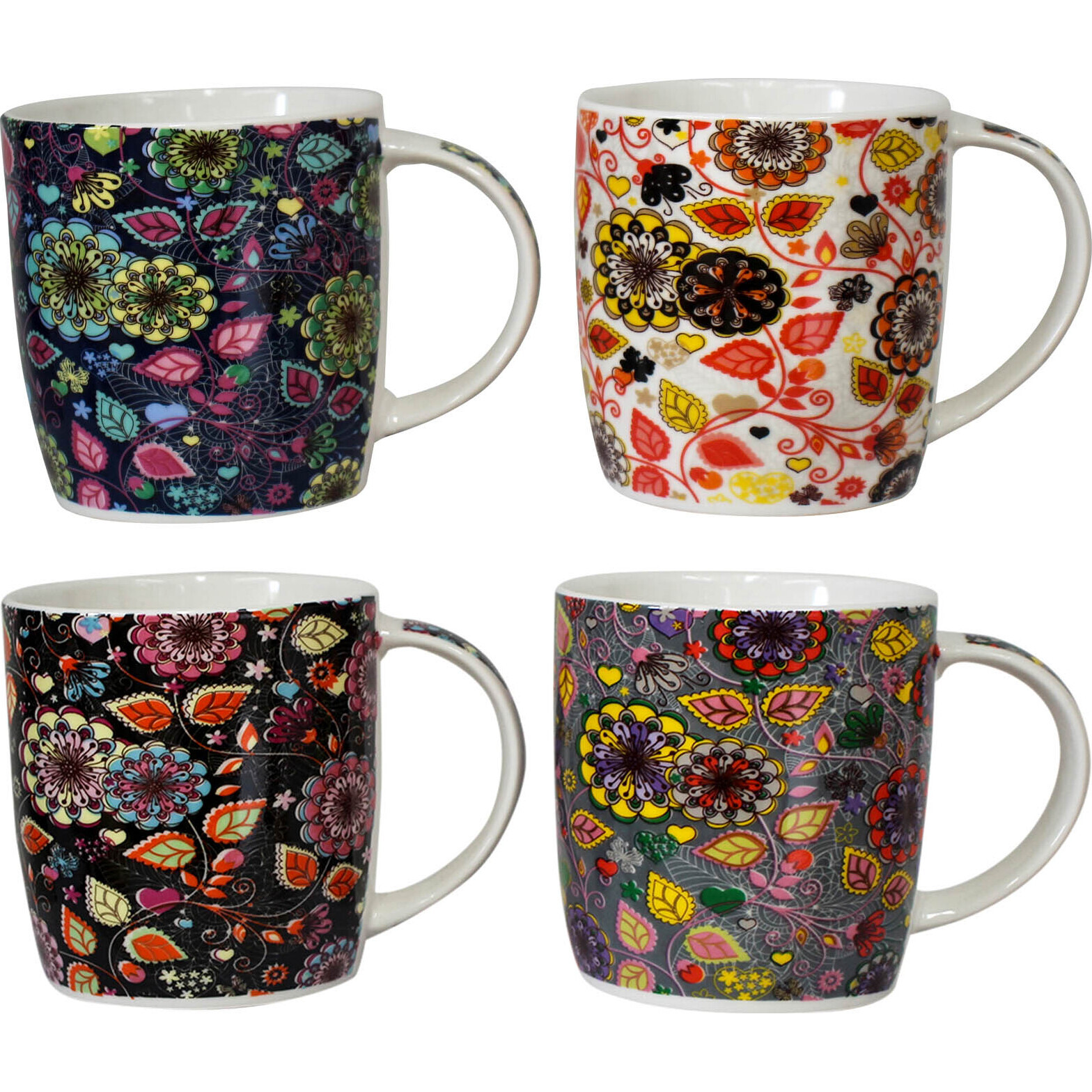 Mugs Retro Pattern Asstd