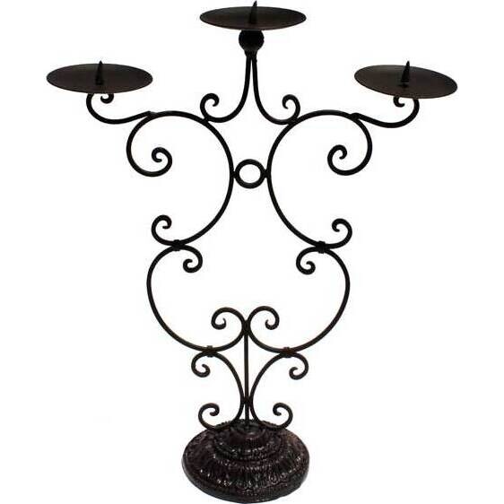 Candleholder - Riccolo Triple Dark