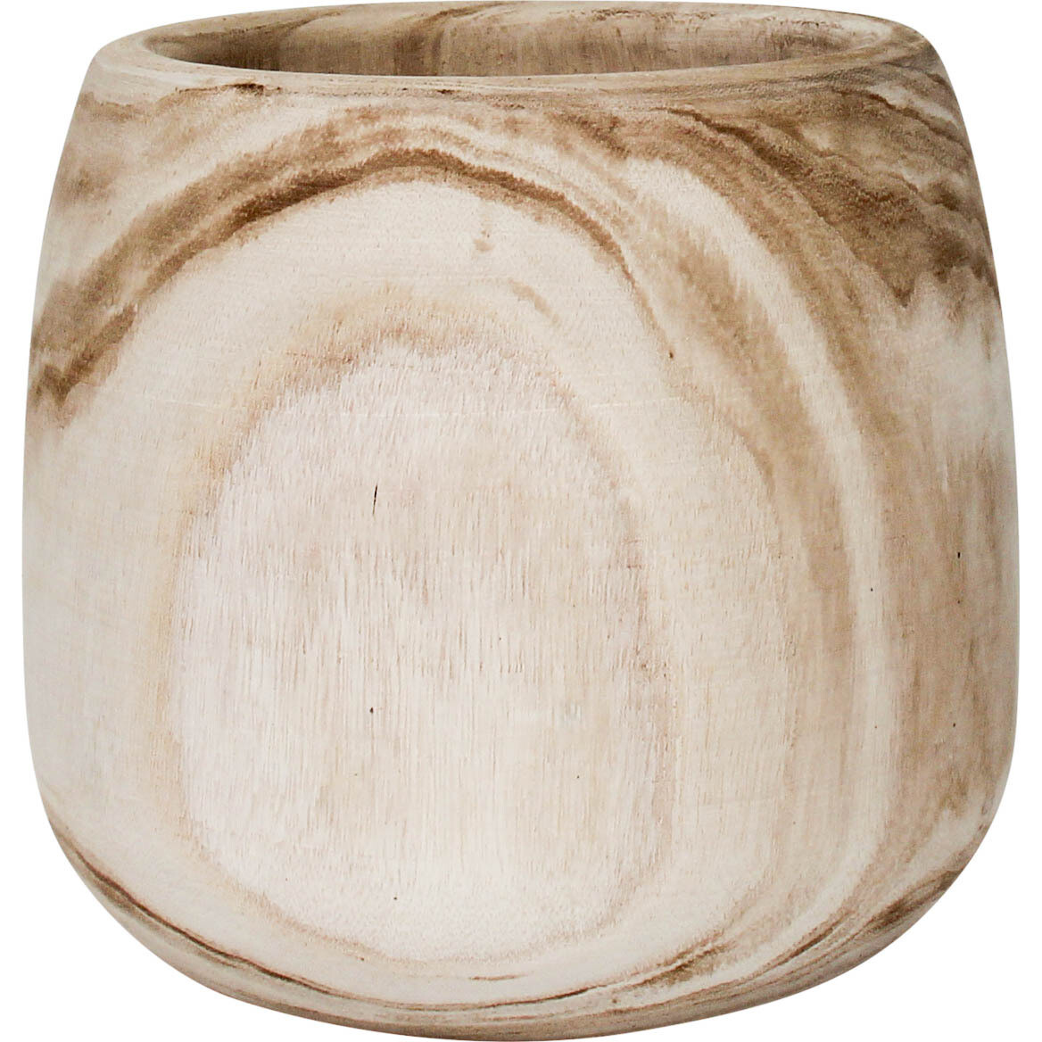 Wood Pot Natural Curve