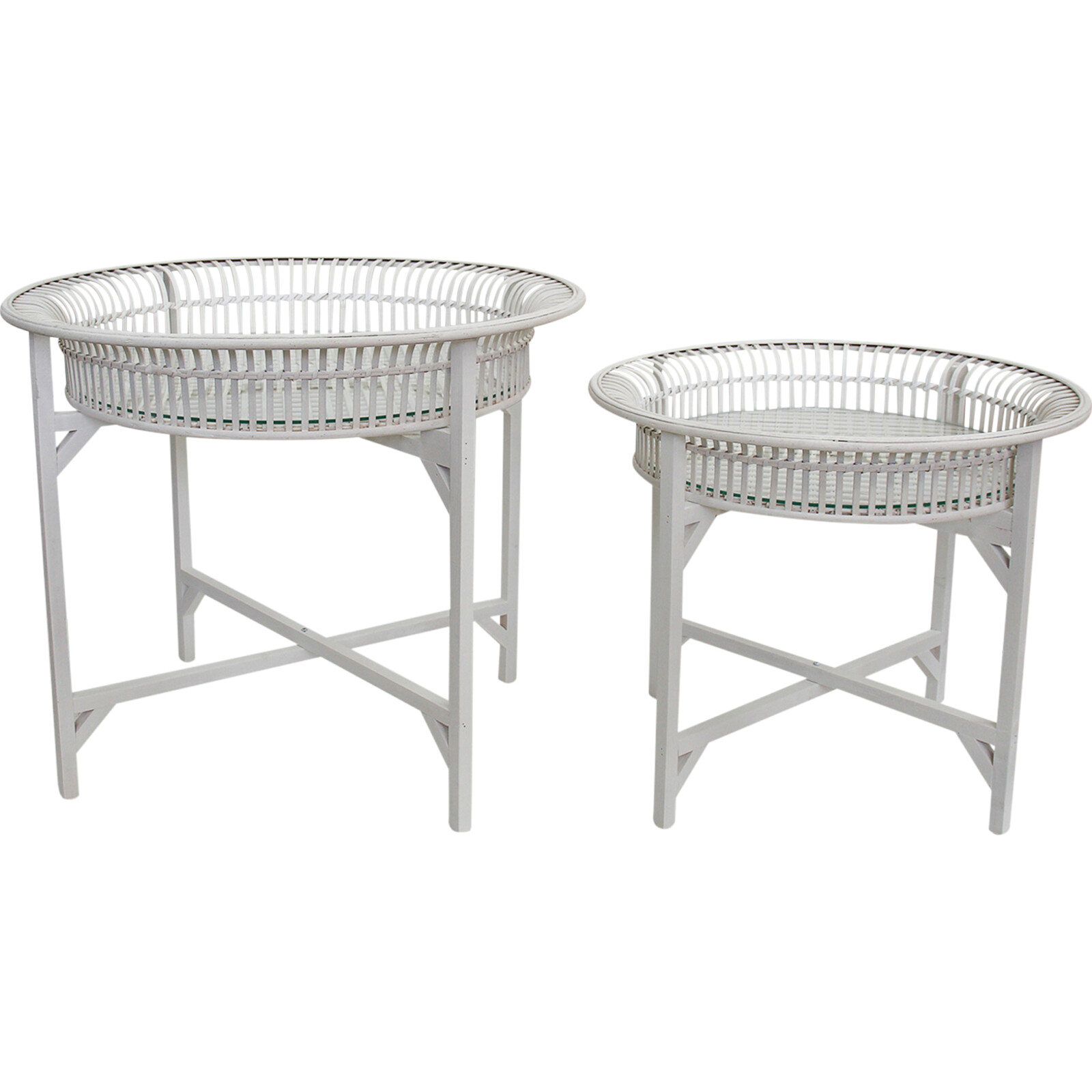 Side Tables Portland White S/2