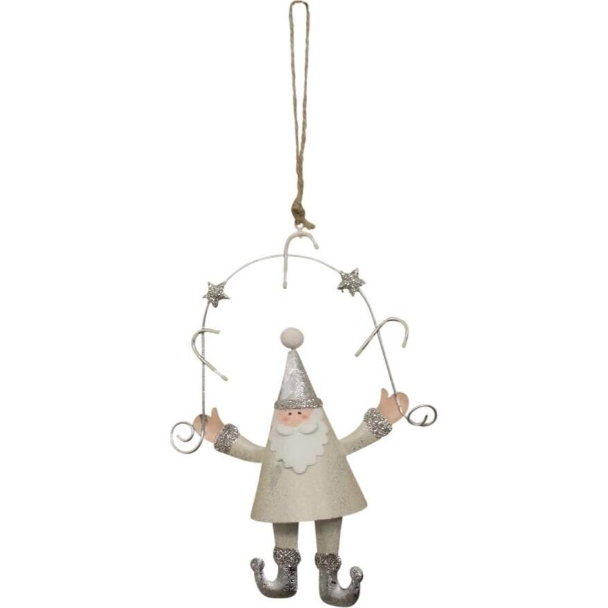 Hanging Santa Silver