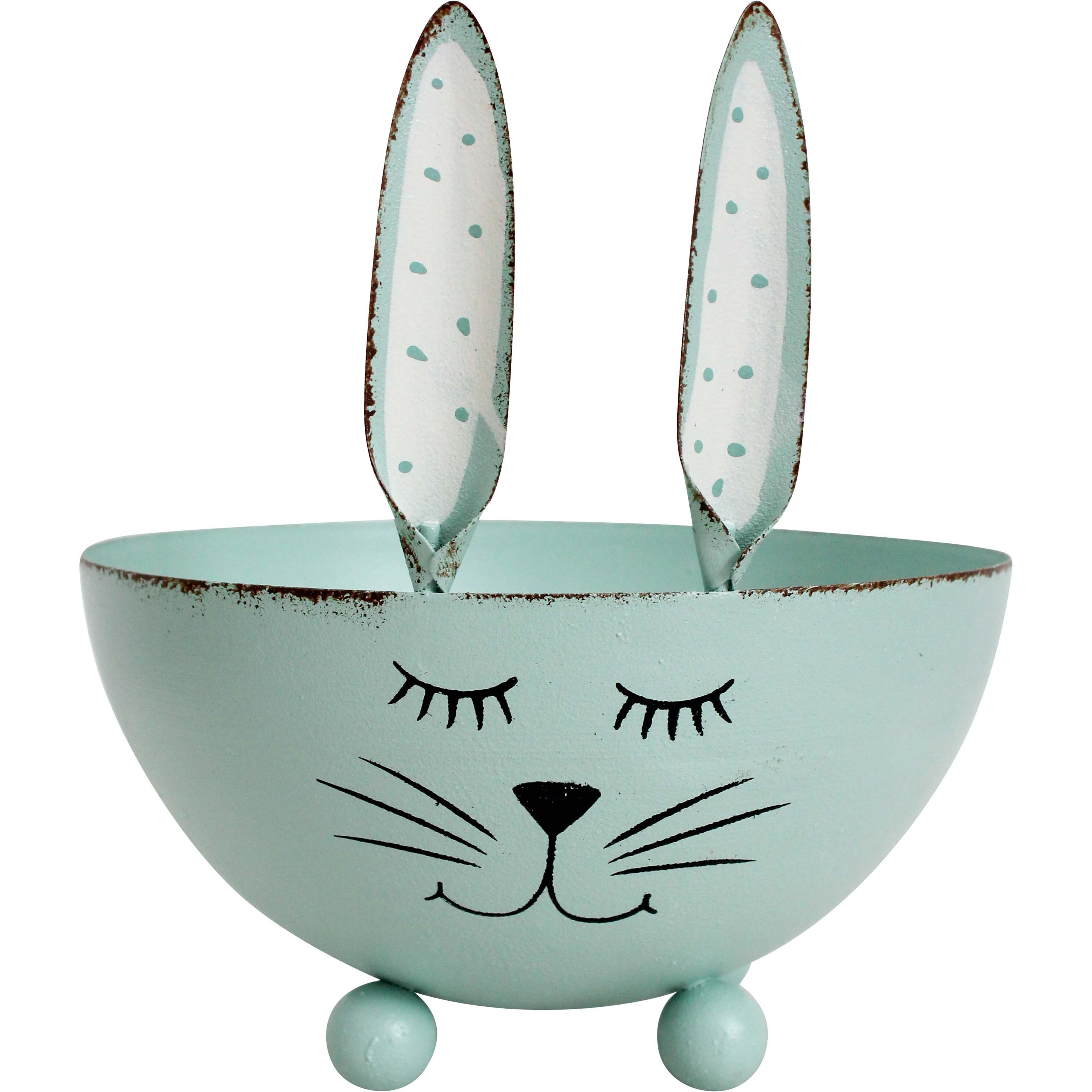 Rabbit Egg Gift Bowl Lrg Blue