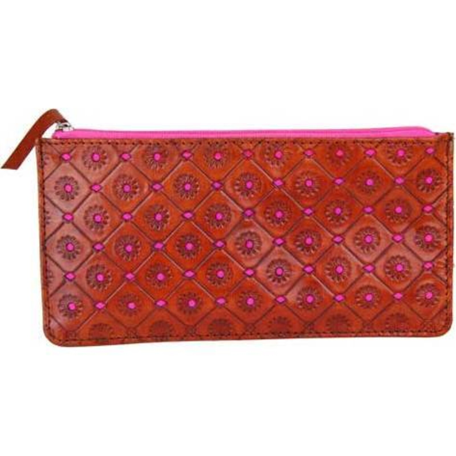 Leather Pouch Pink Punch
