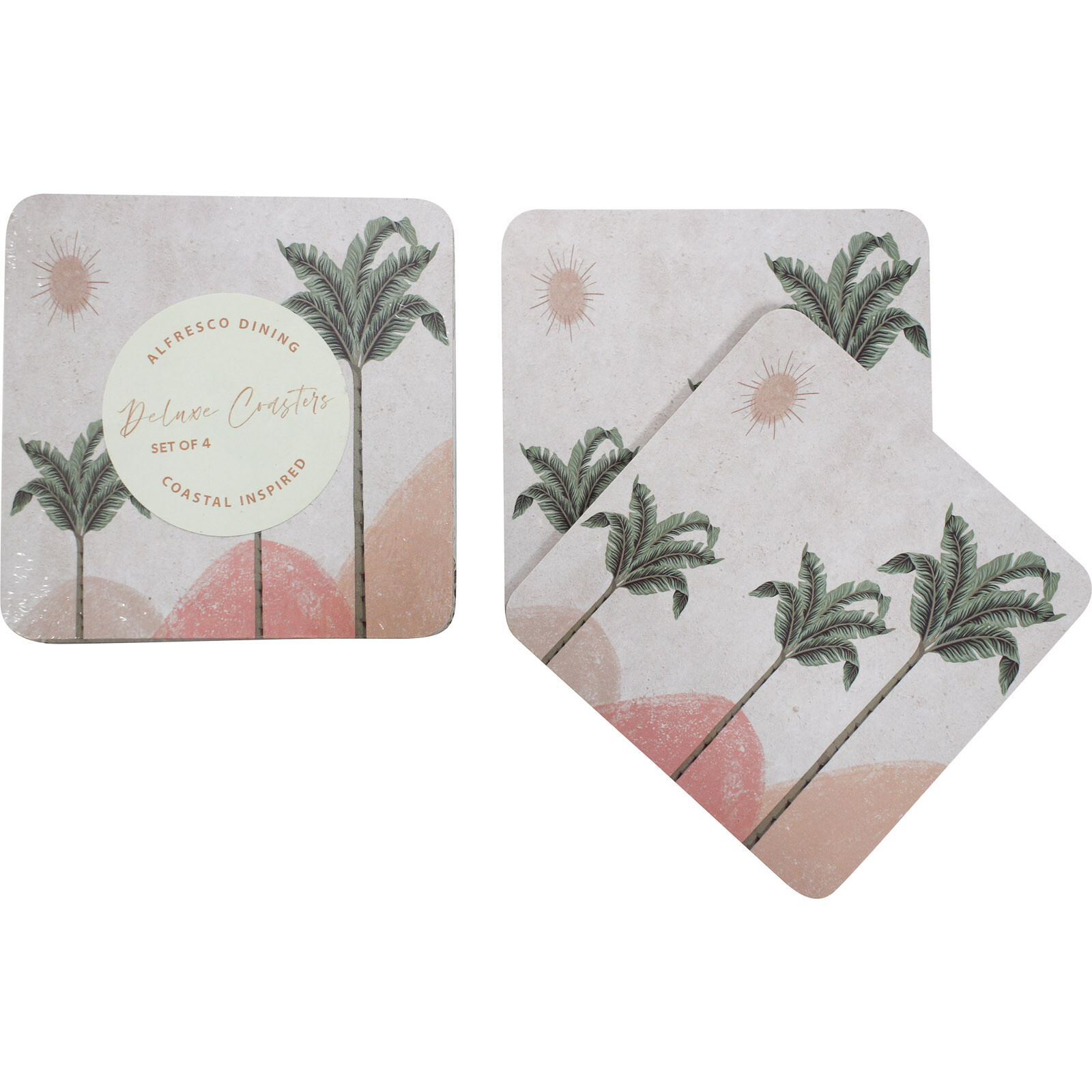 Coasters Set 4 Havana Palm