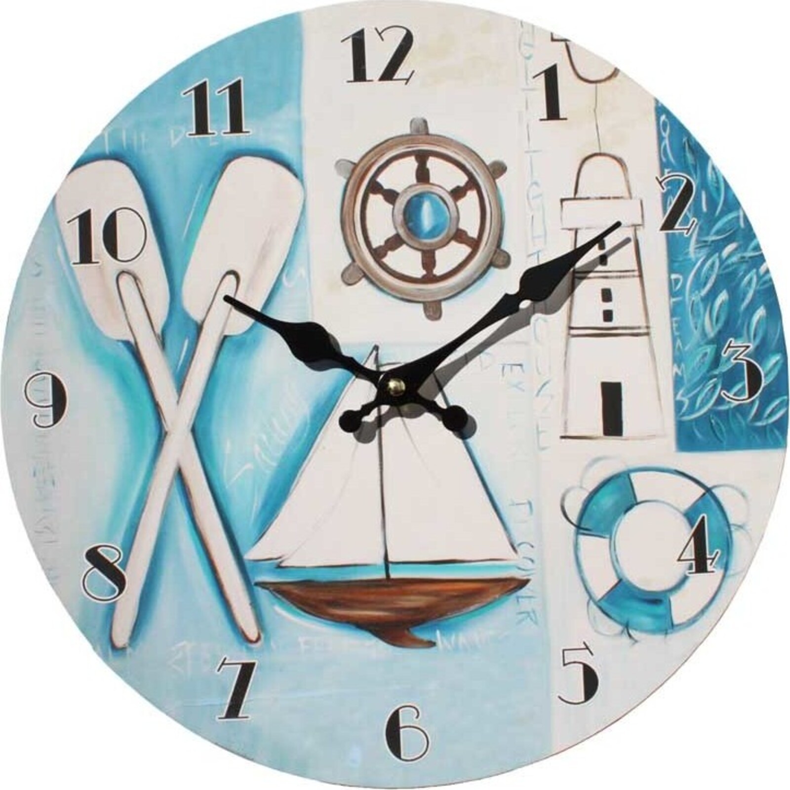 Clock - Blue Oars