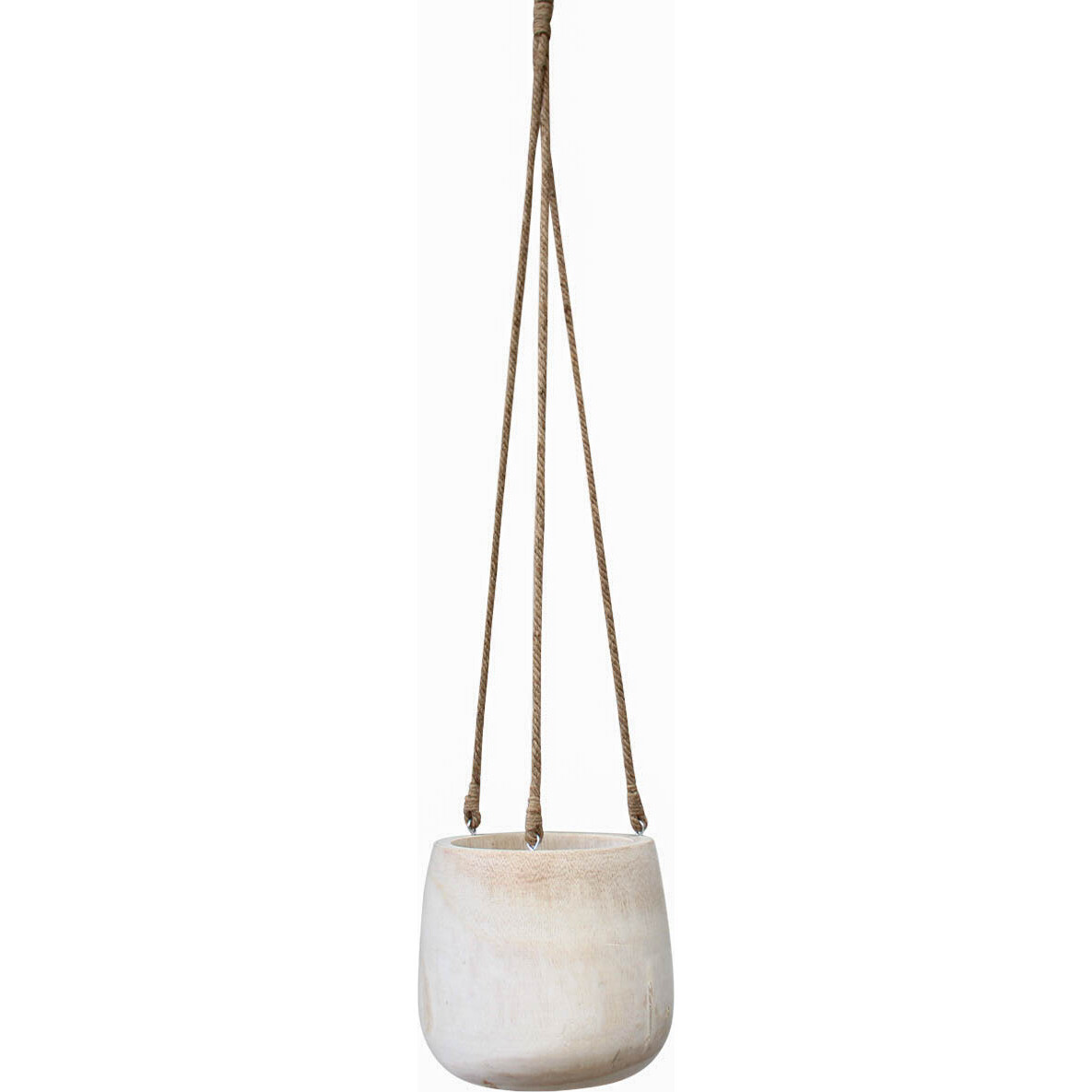 Wood Hanging Pot Natural Sml