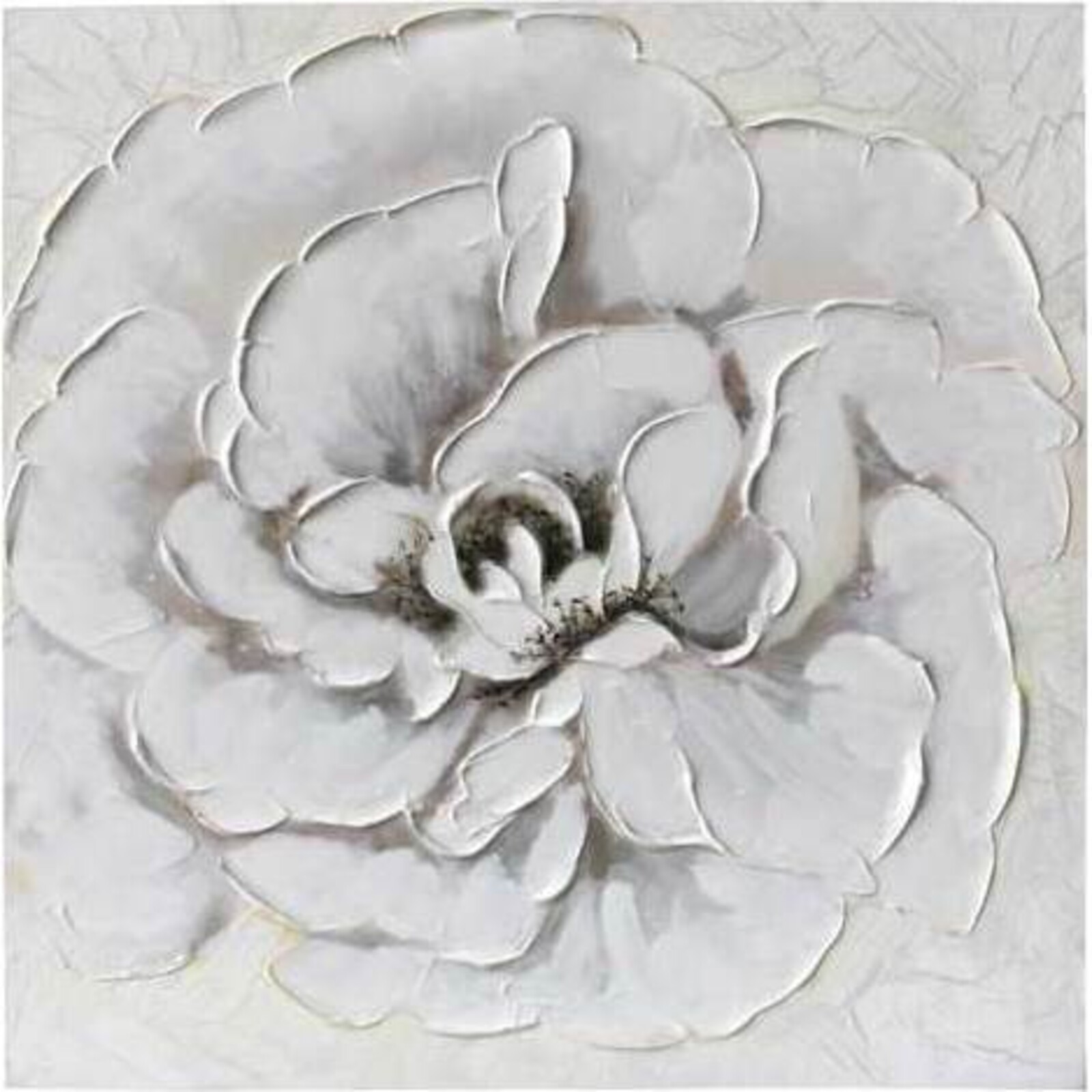 Canvas Rose White