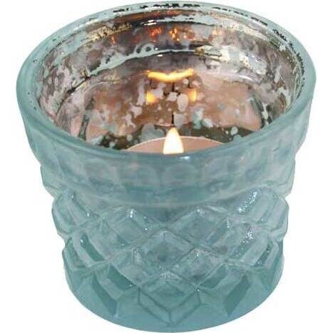 Votive Silver Aqua