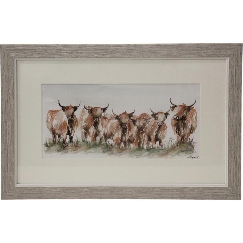 Framed Print Yak Family