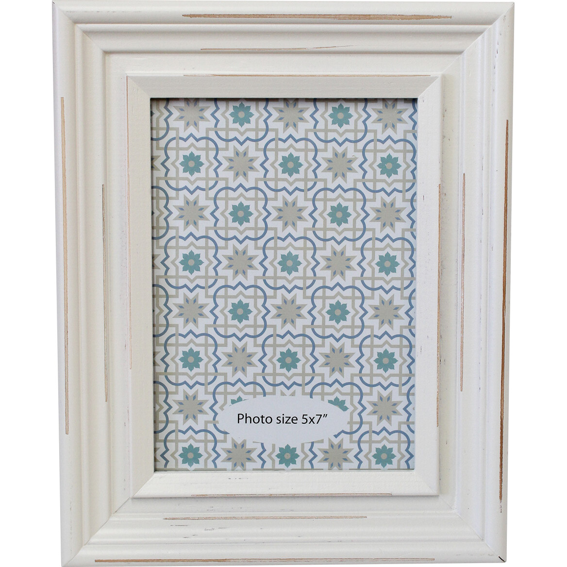 Frame White Vintage 5x7