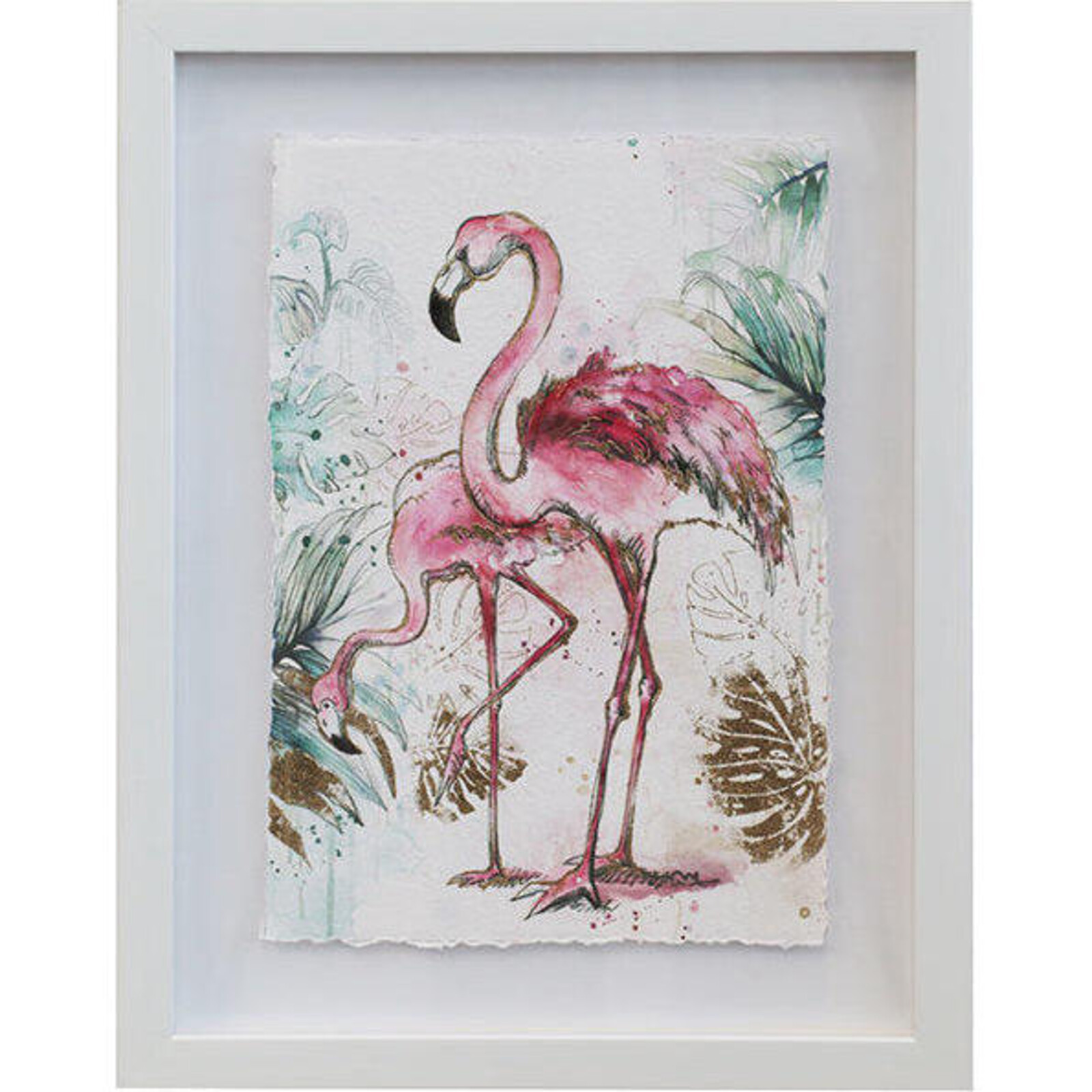 Framed Print Flamingoes