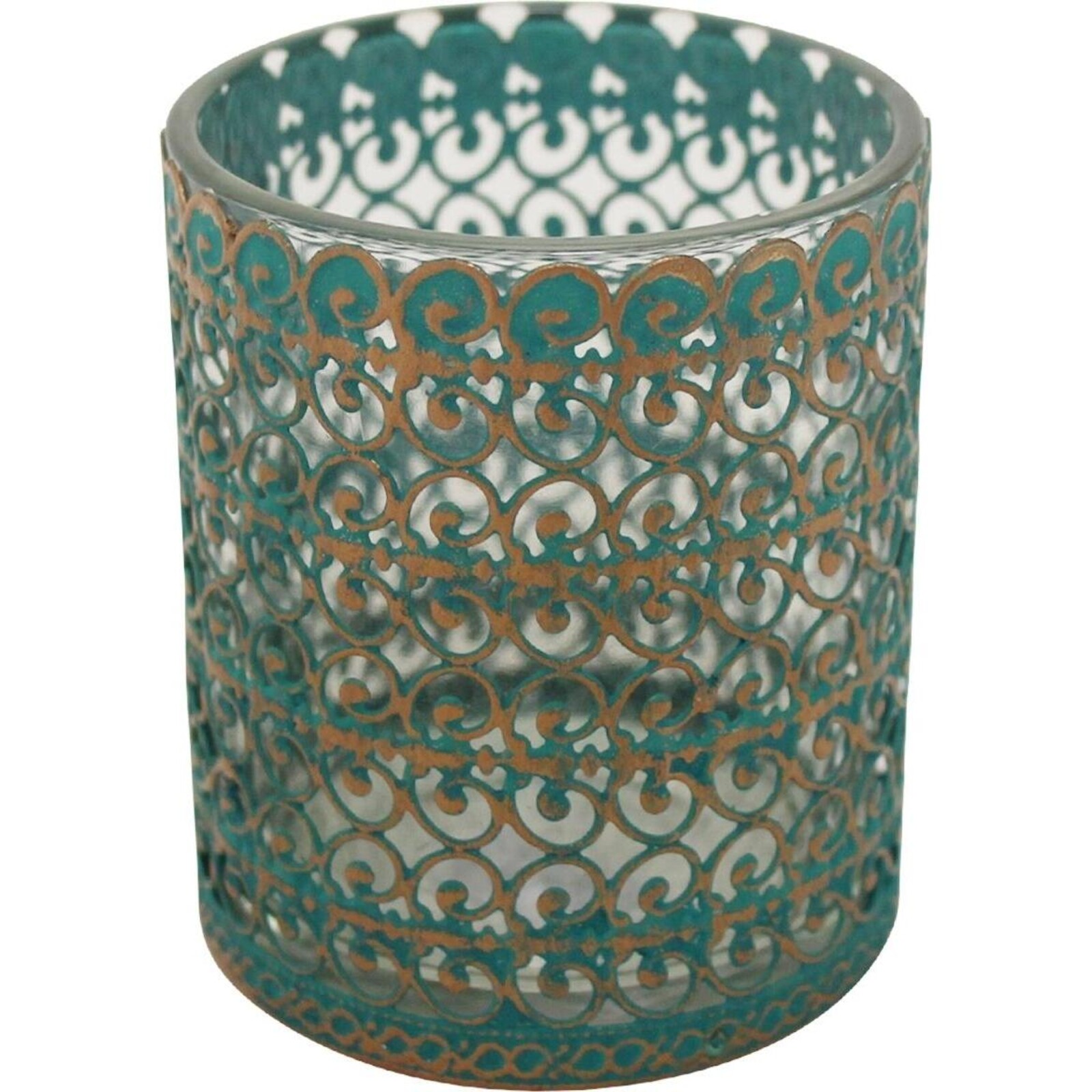Candle Holder Teal Sml
