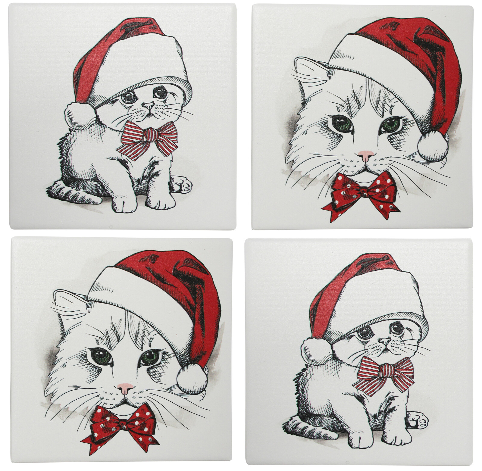 Coasters Christmas Cats
