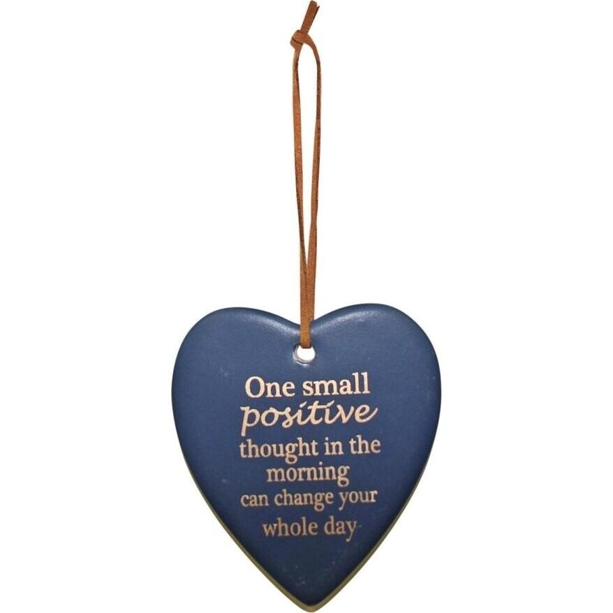 Hanging Heart Navy Positive