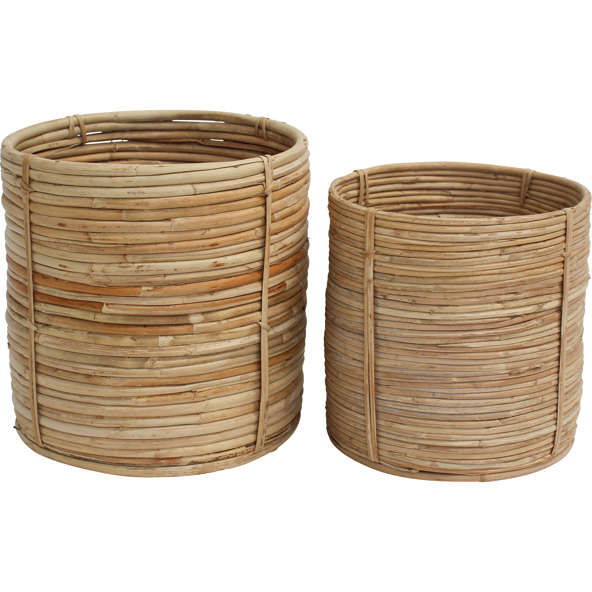 Basket Planter Rattan S/2