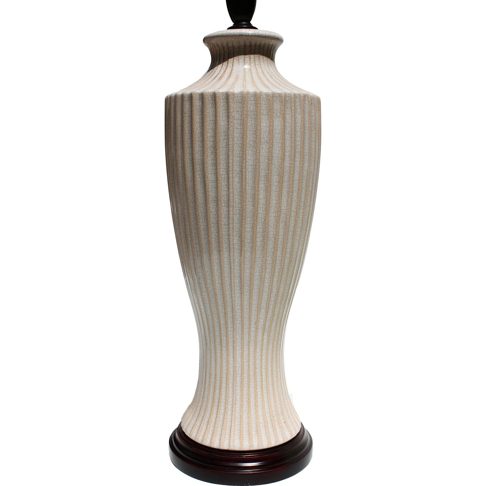 Table Lamp - Cream Ribbed Tall