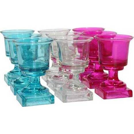 Glass Urn Votive Multi - set 9